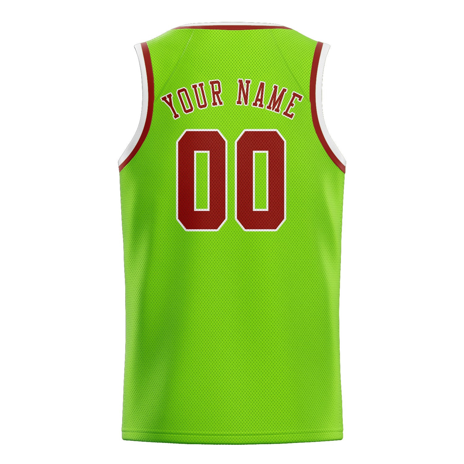 Maillot de basketball personnalisé vert émeraude et corail rouge
