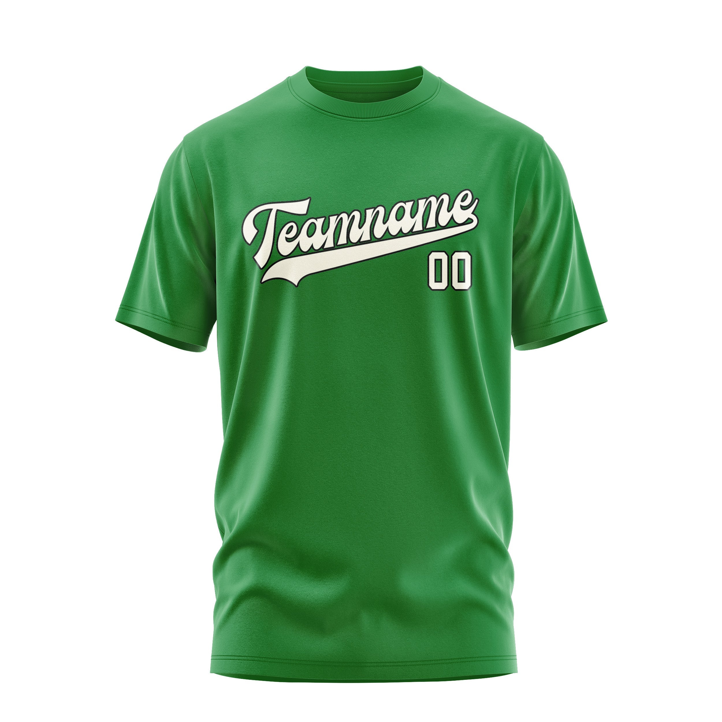 T-shirt personnalisé vert émeraude crème