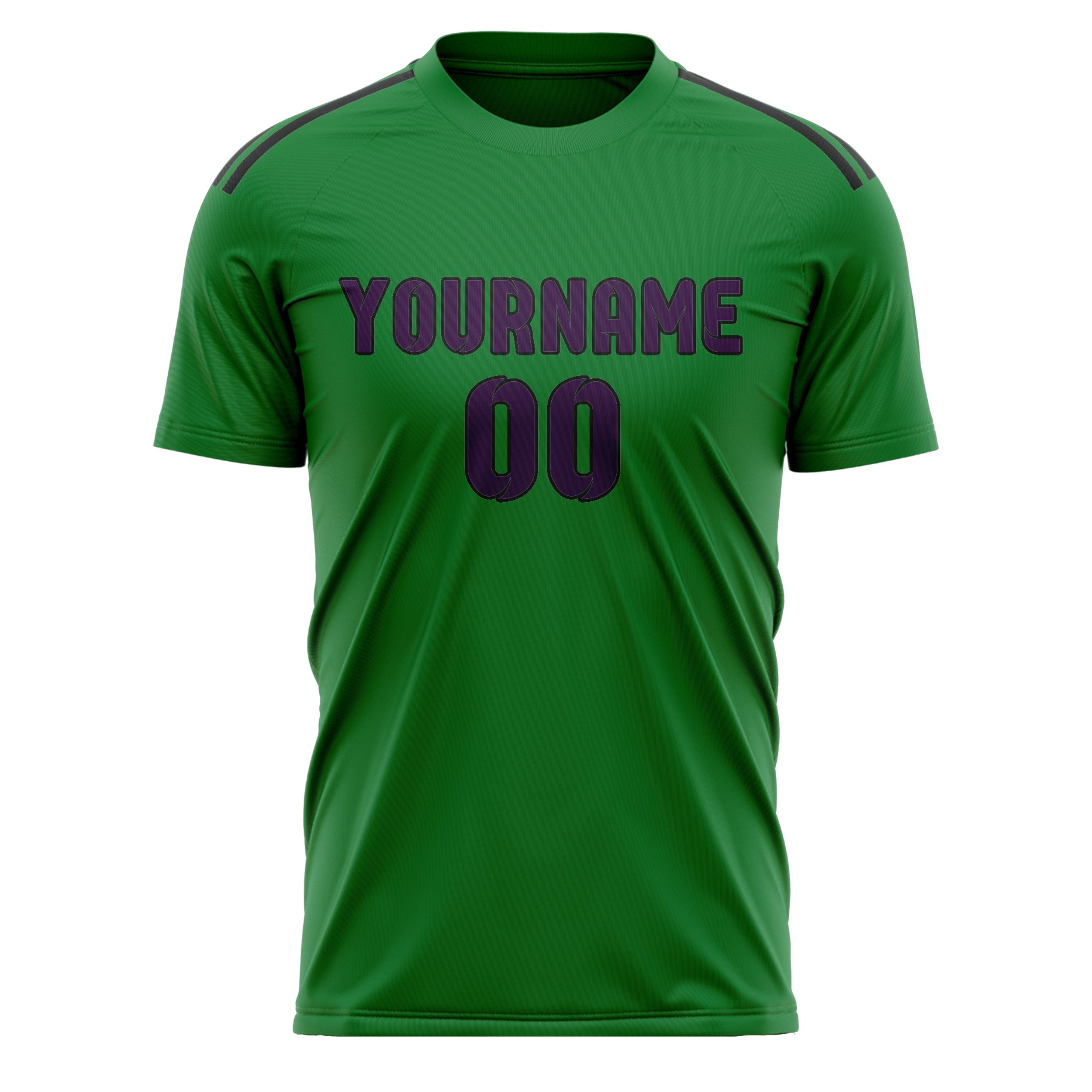 Maillot de football personnalisé vert émeraude et violet