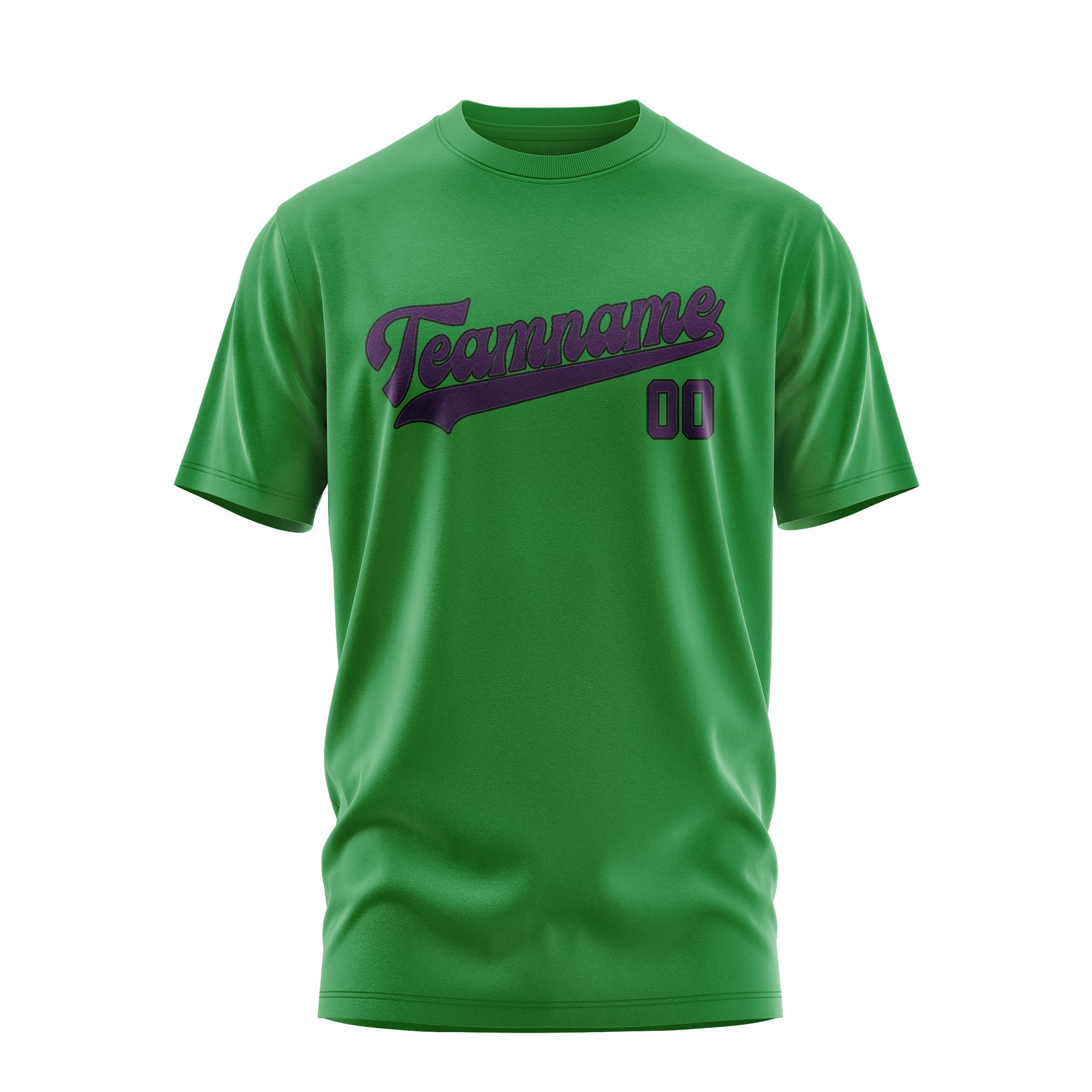 T-shirt personnalisé vert émeraude et violet