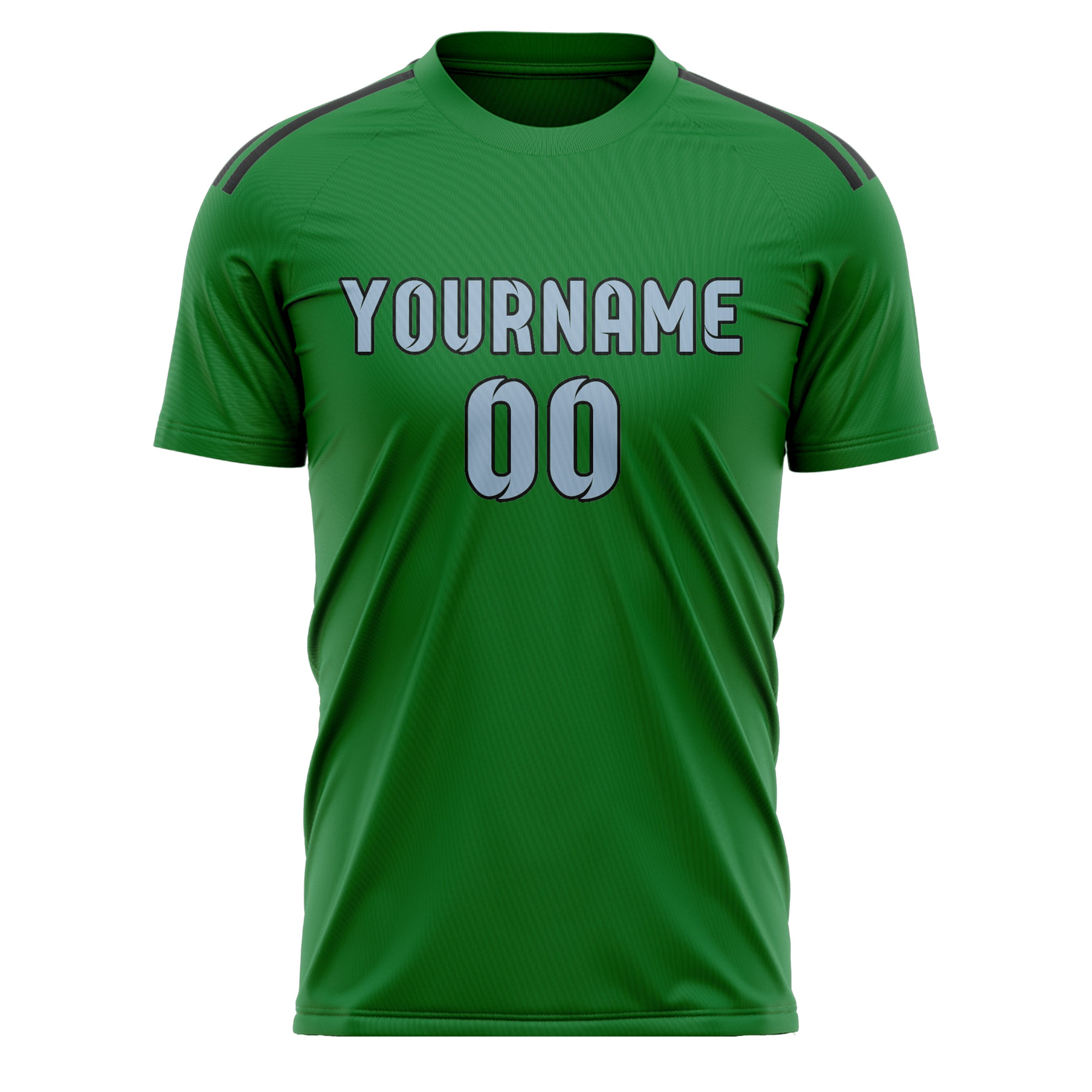 Maillot de football personnalisé vert émeraude et bleu clair