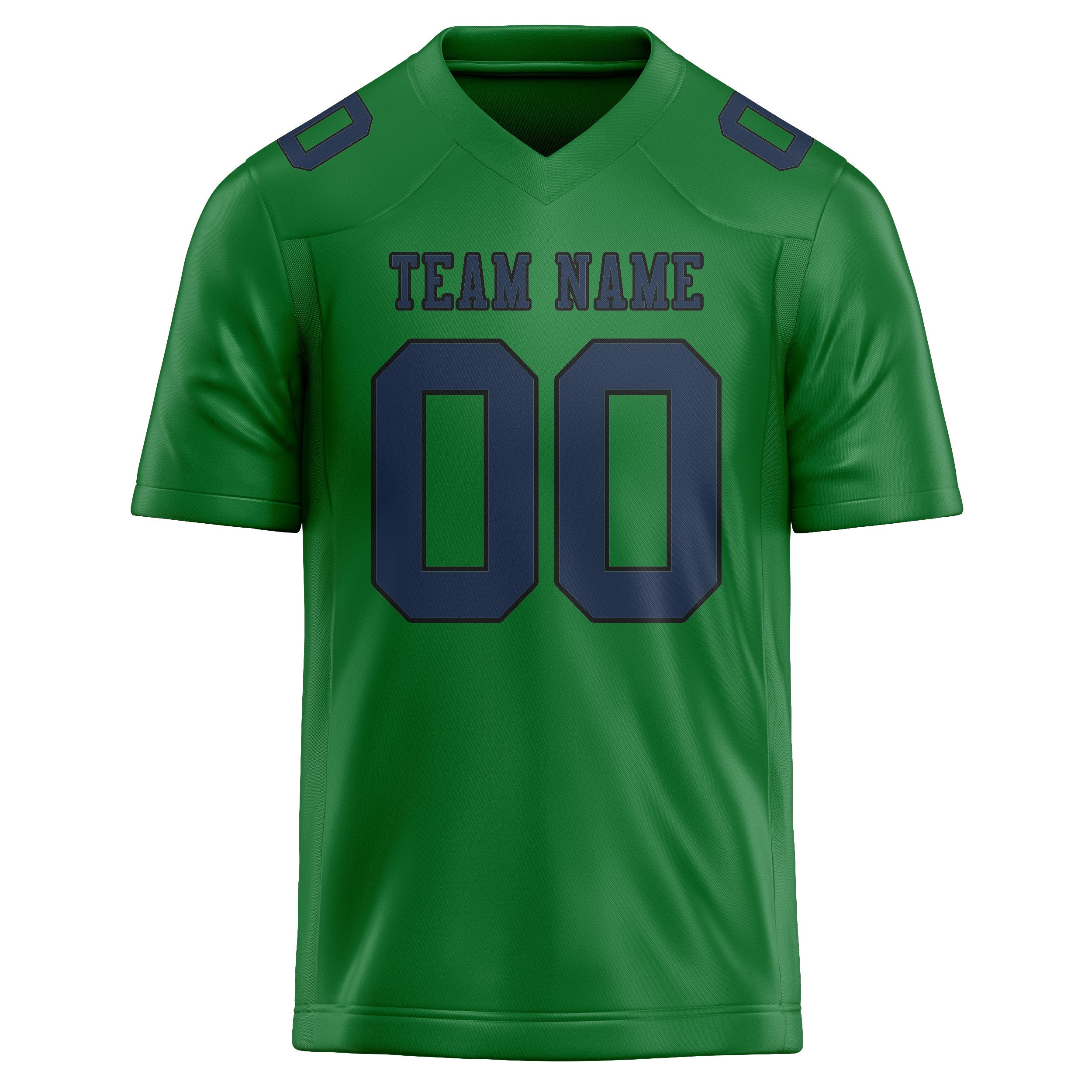 Custom Emerald Green Blue Football Jersey