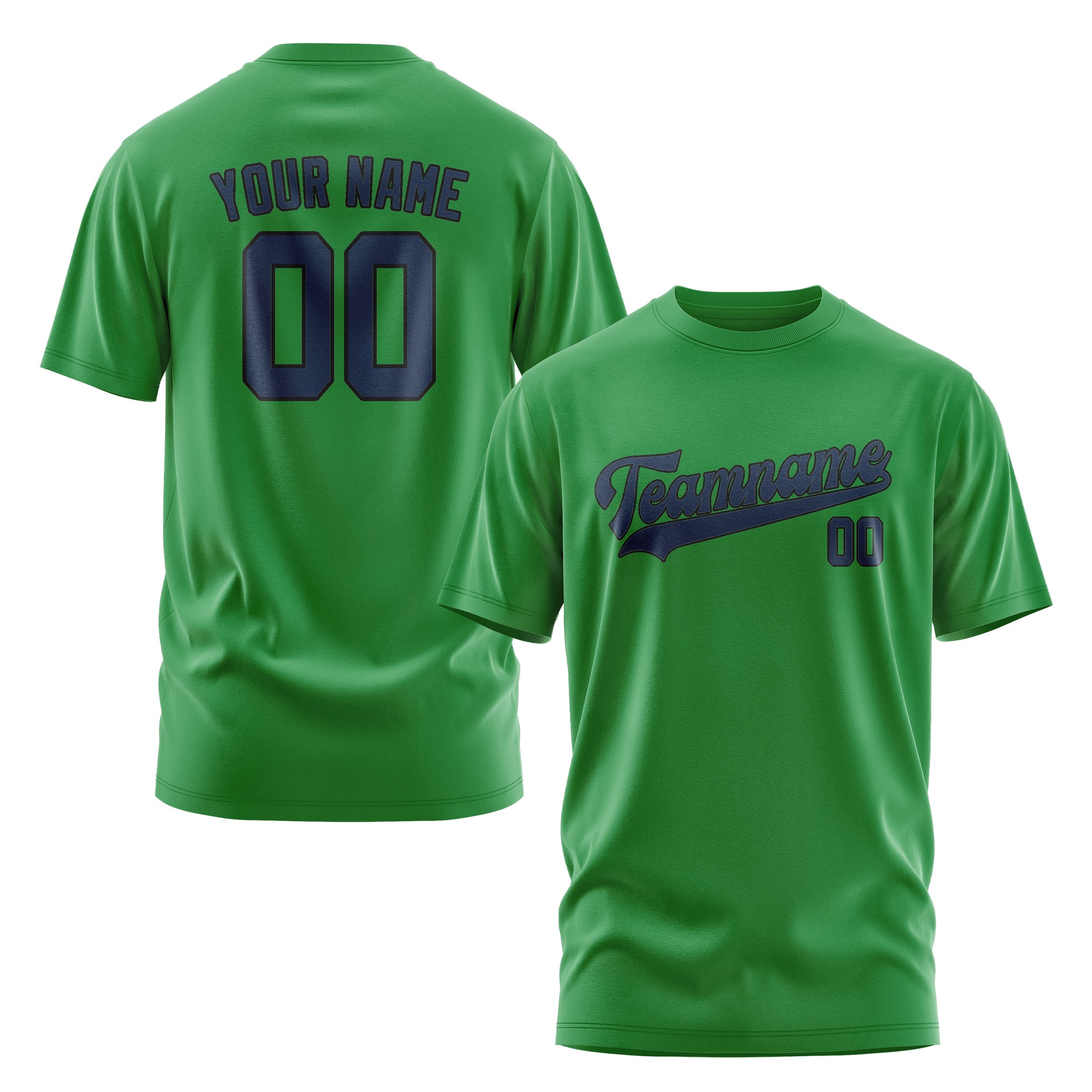 T-shirt personnalisé vert émeraude et bleu