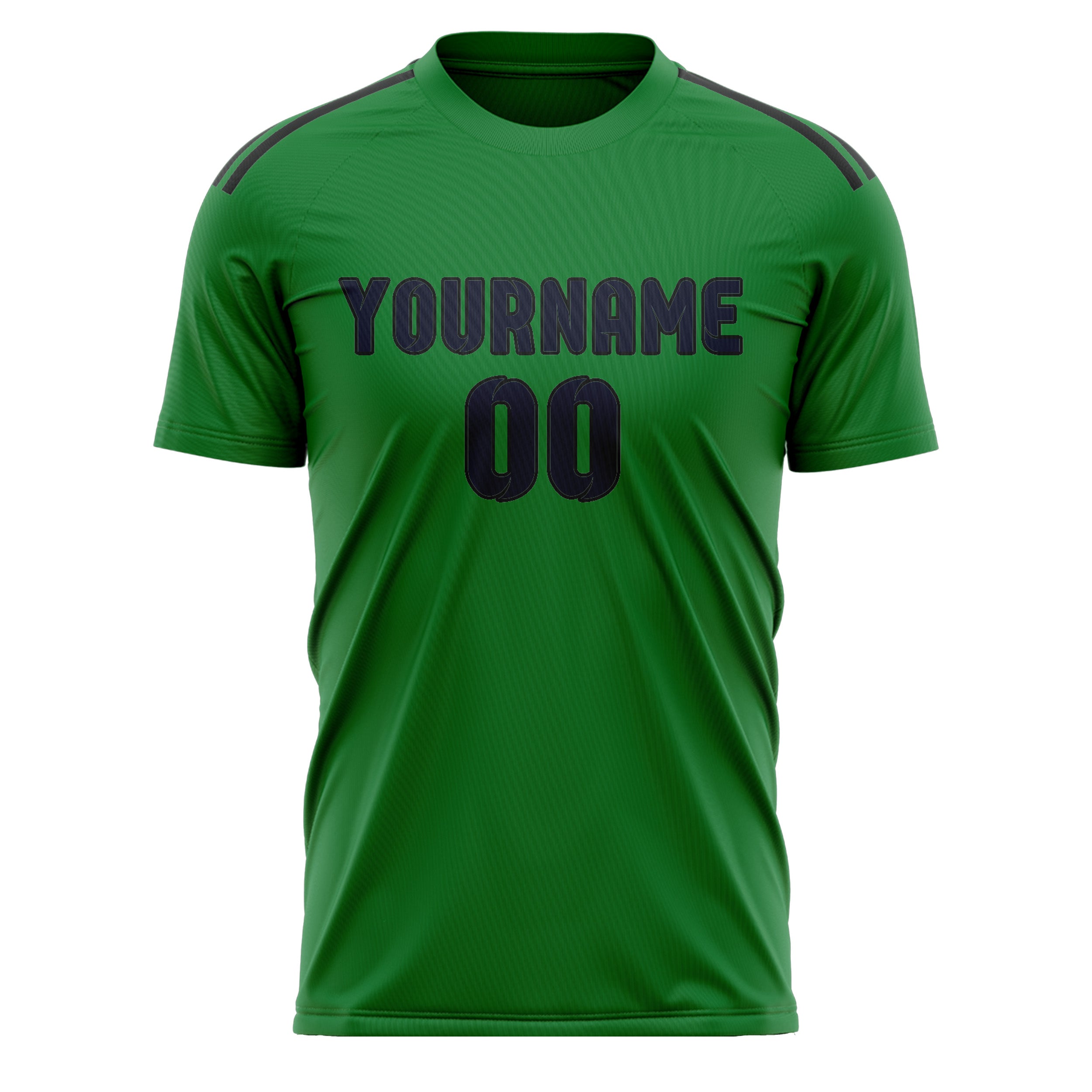 Maillot de football personnalisé vert émeraude et marine