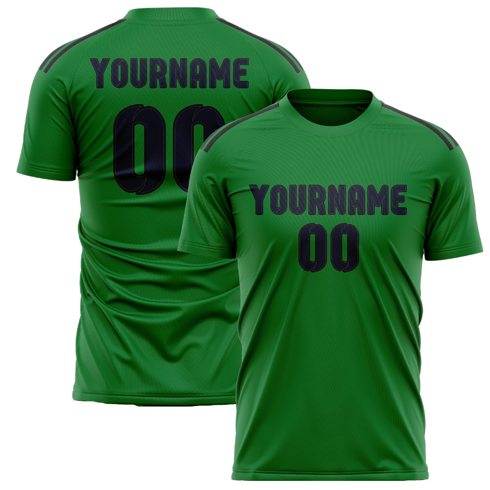 Maillot de football personnalisé vert émeraude et marine