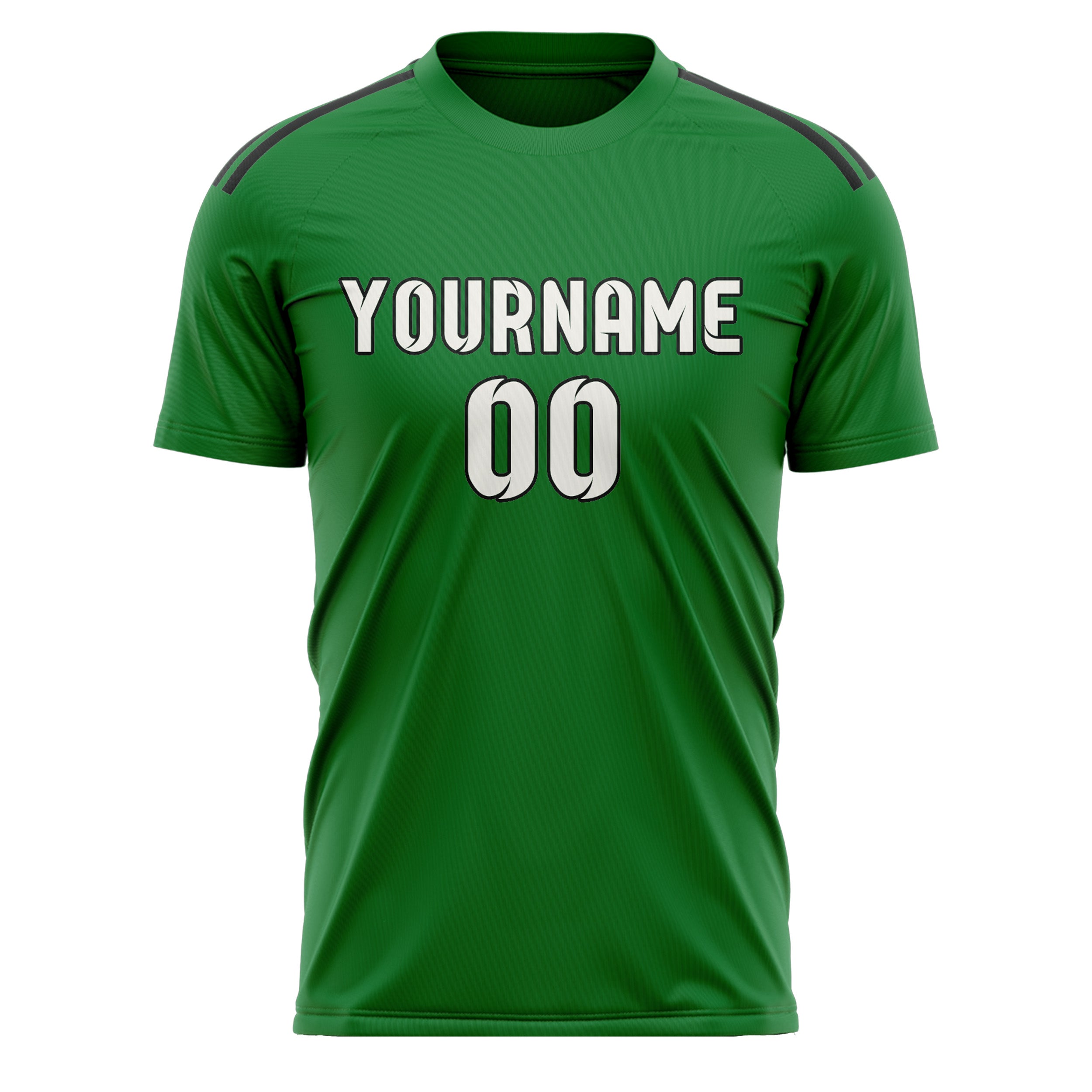 Maillot de football personnalisé vert émeraude et blanc