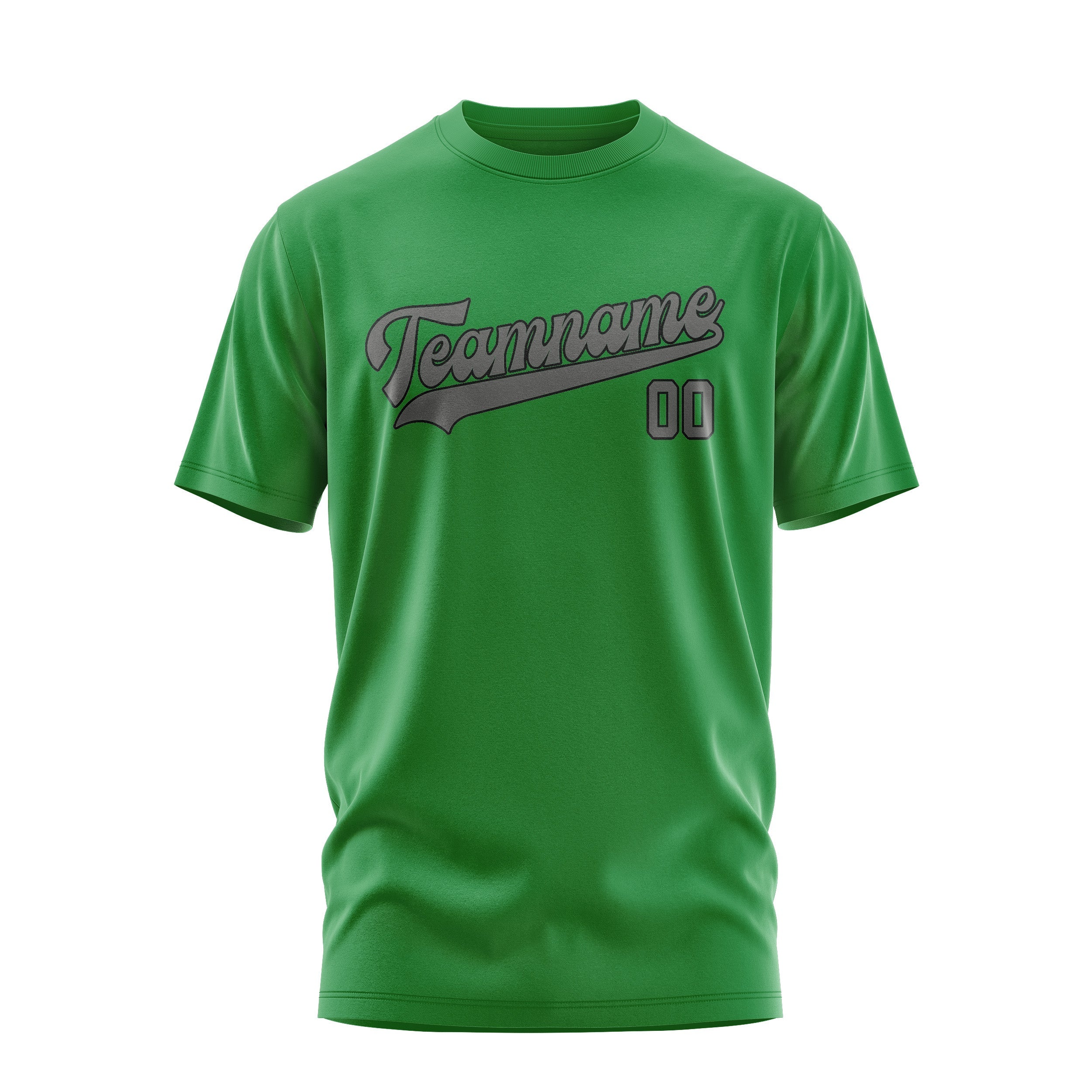 T-shirt personnalisé vert émeraude et gris foncé