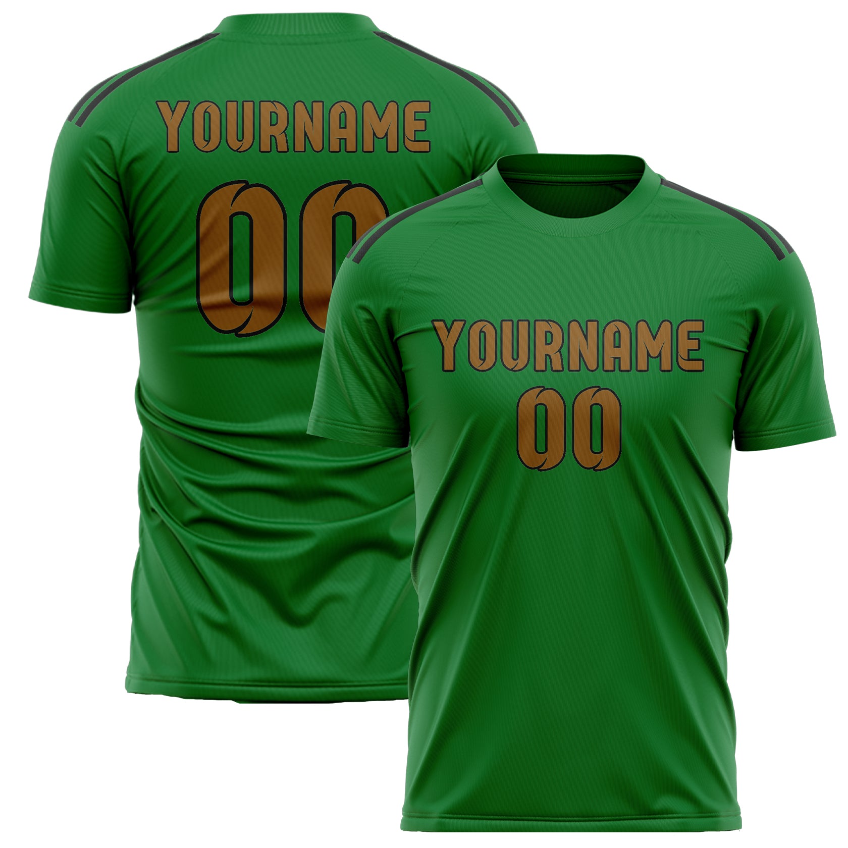 Maillot de football personnalisé vert émeraude kaki