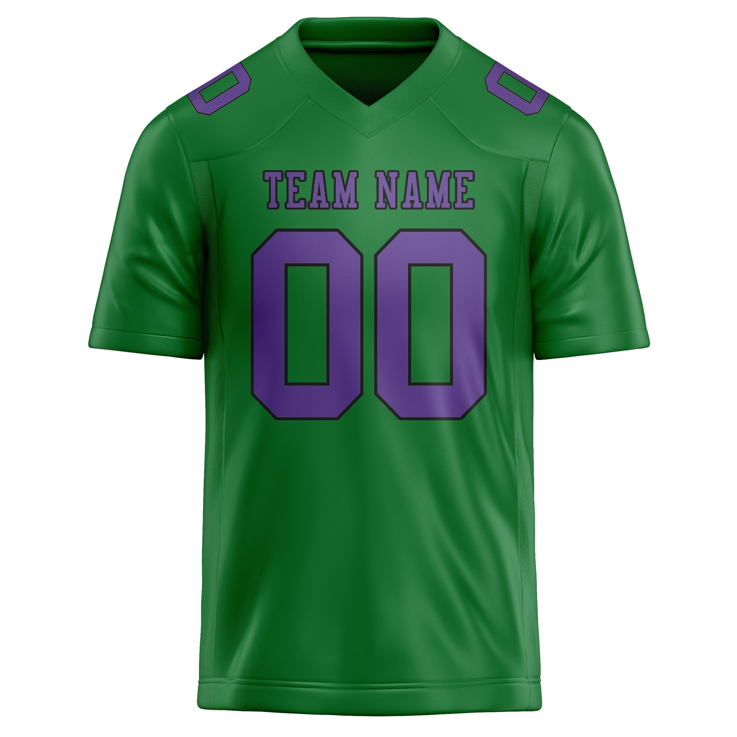 Maillot de football personnalisé vert émeraude et violet clair