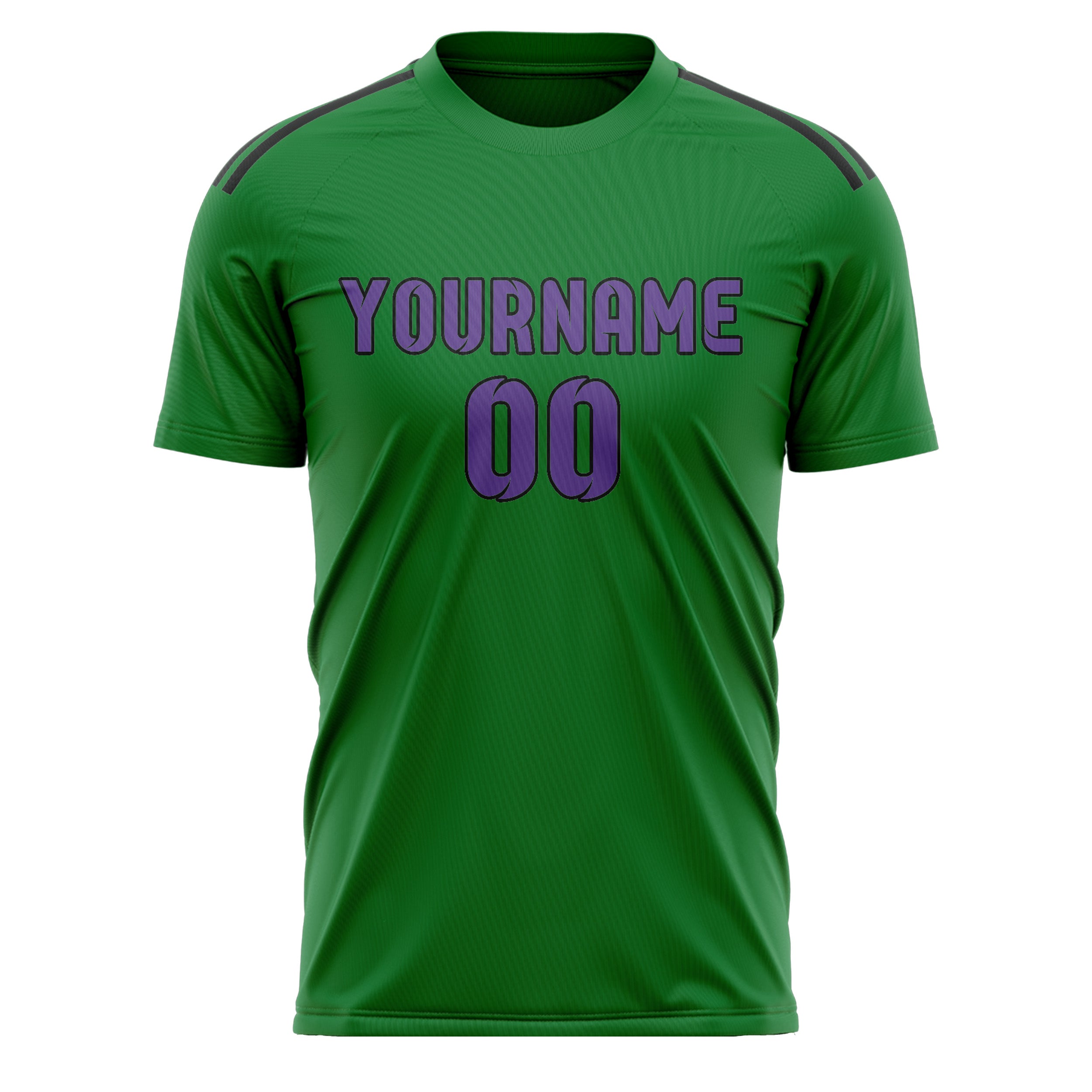 Maillot de football personnalisé vert émeraude et violet clair
