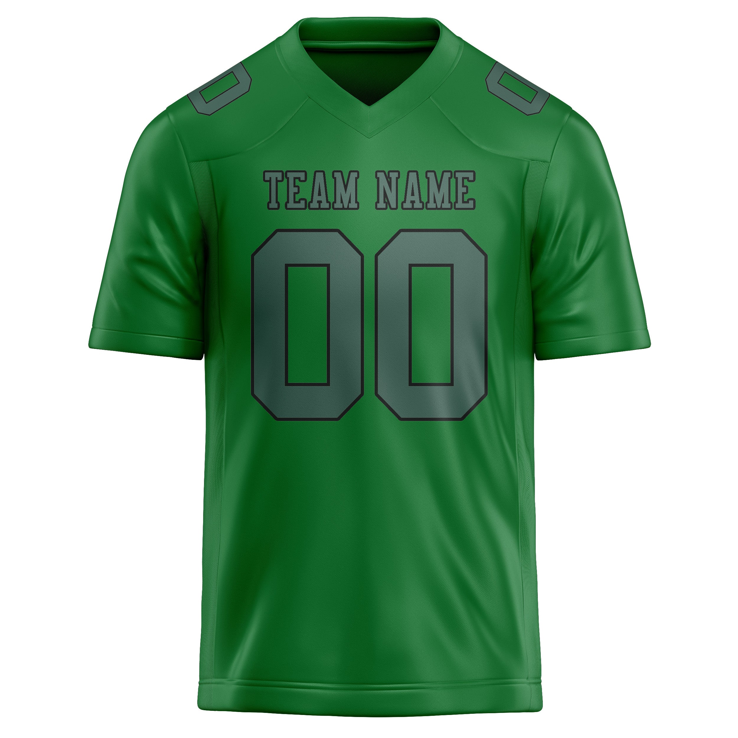 Maillot de football personnalisé vert émeraude, bleu et vert