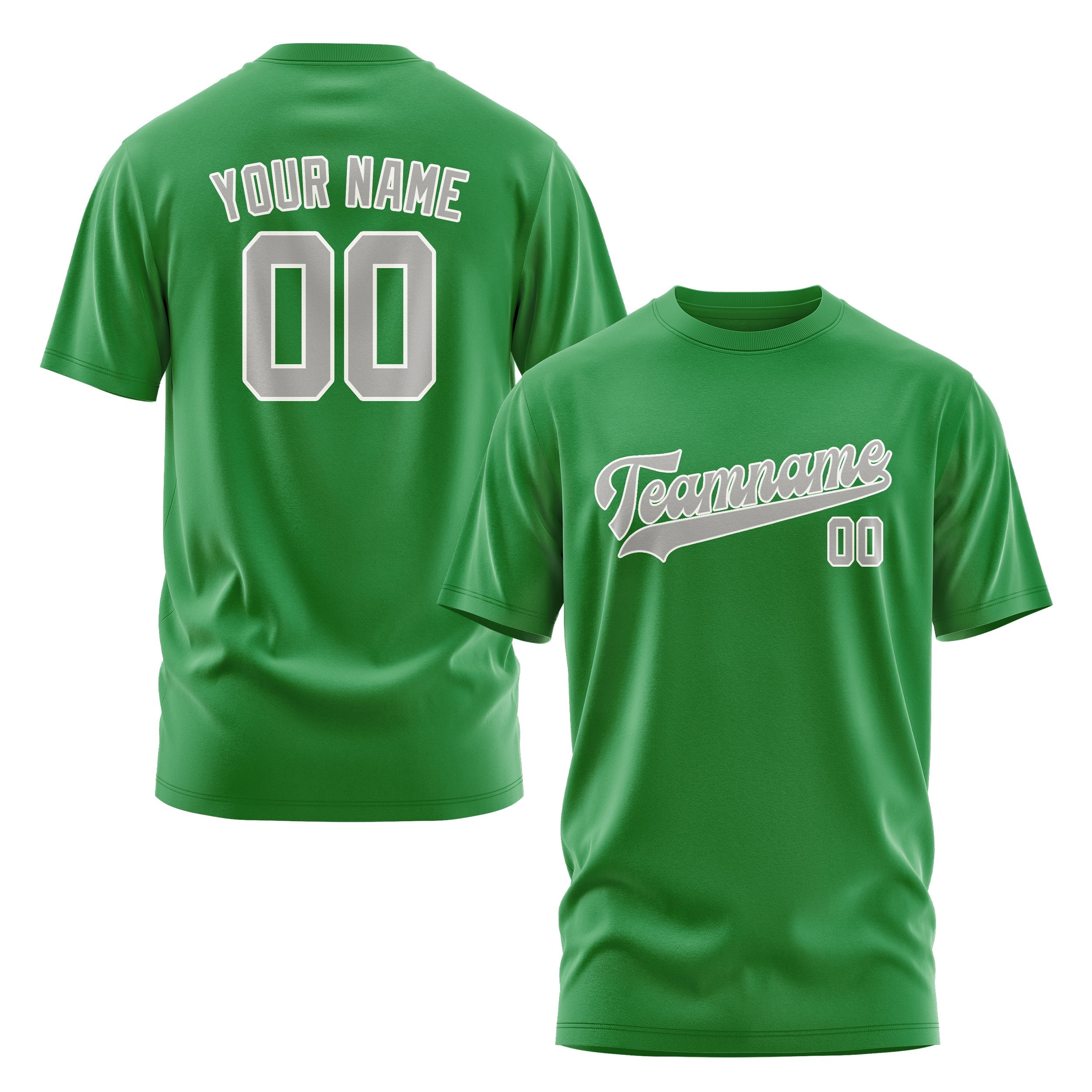 T-shirt personnalisé vert émeraude et gris