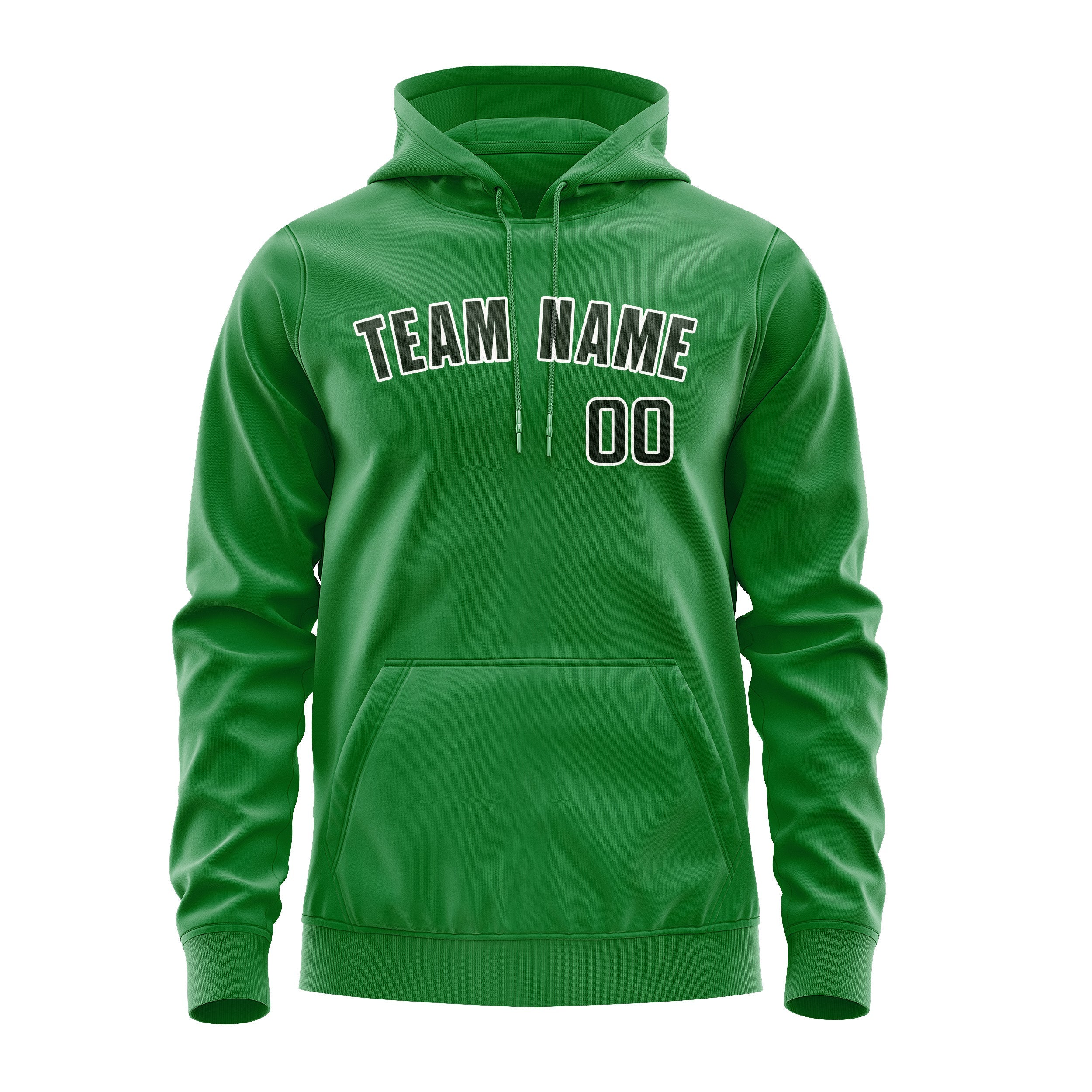 Sweat à capuche personnalisé vert émeraude et vert foncé 