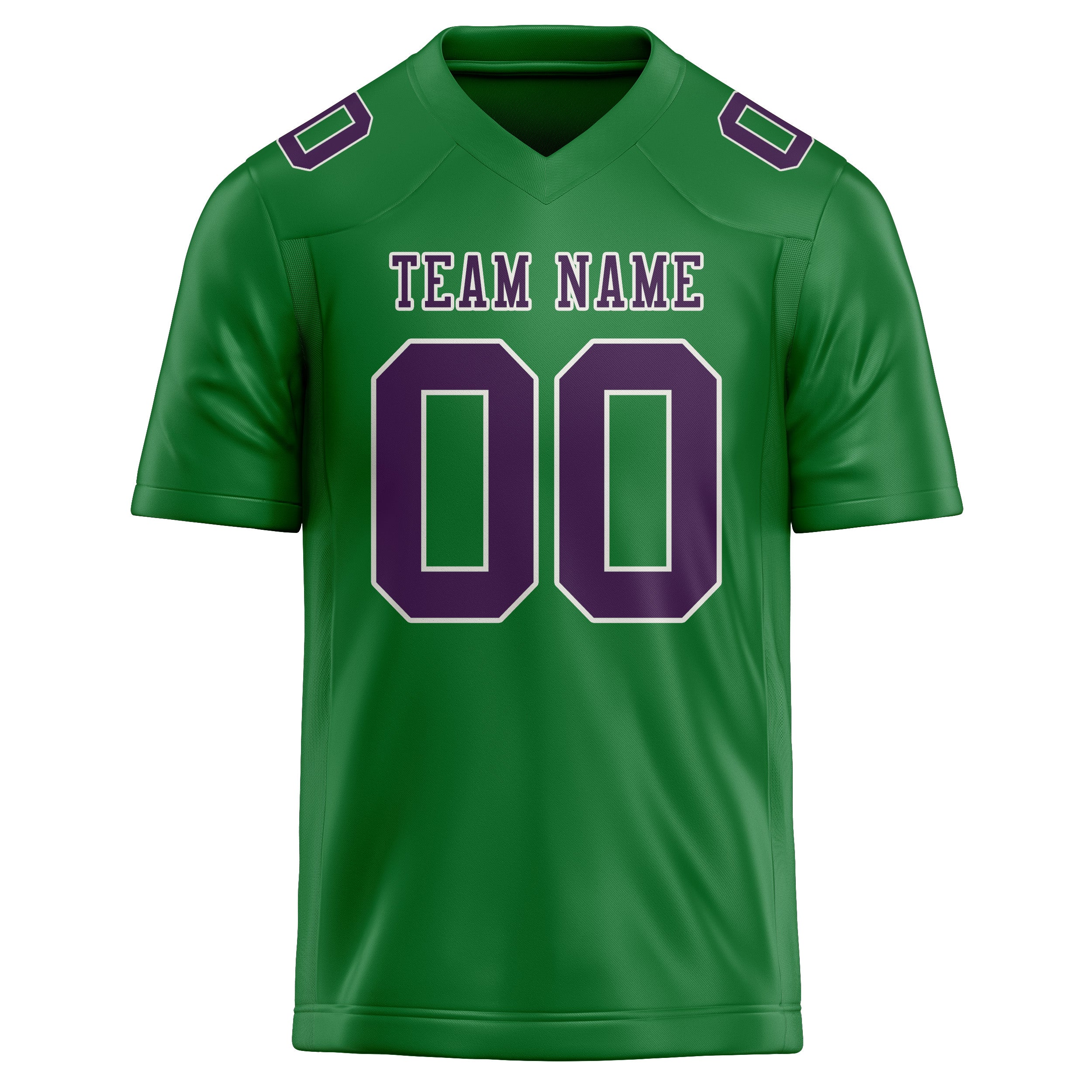 Maillot de football personnalisé vert émeraude et violet