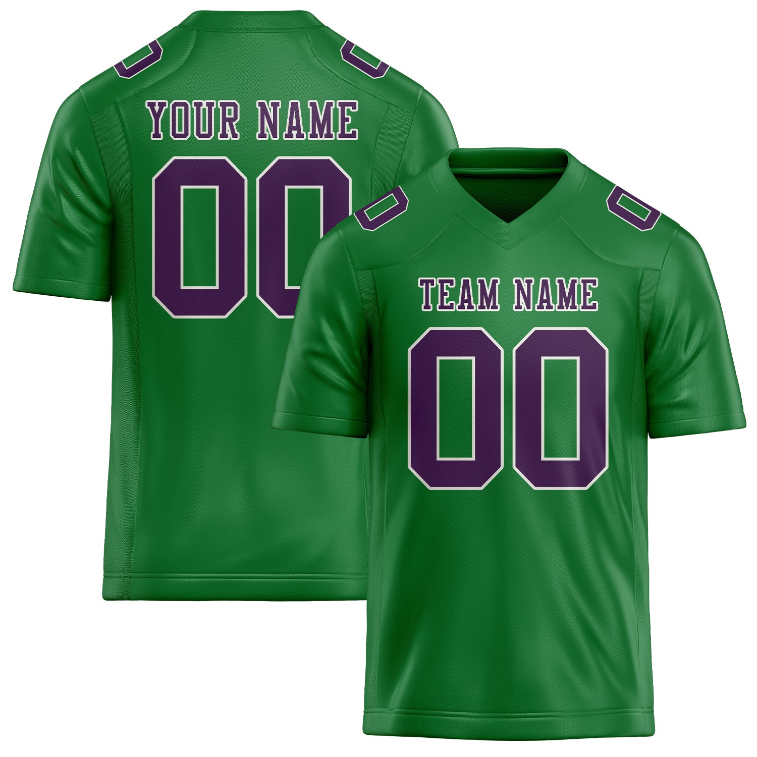 Maillot de football personnalisé vert émeraude et violet