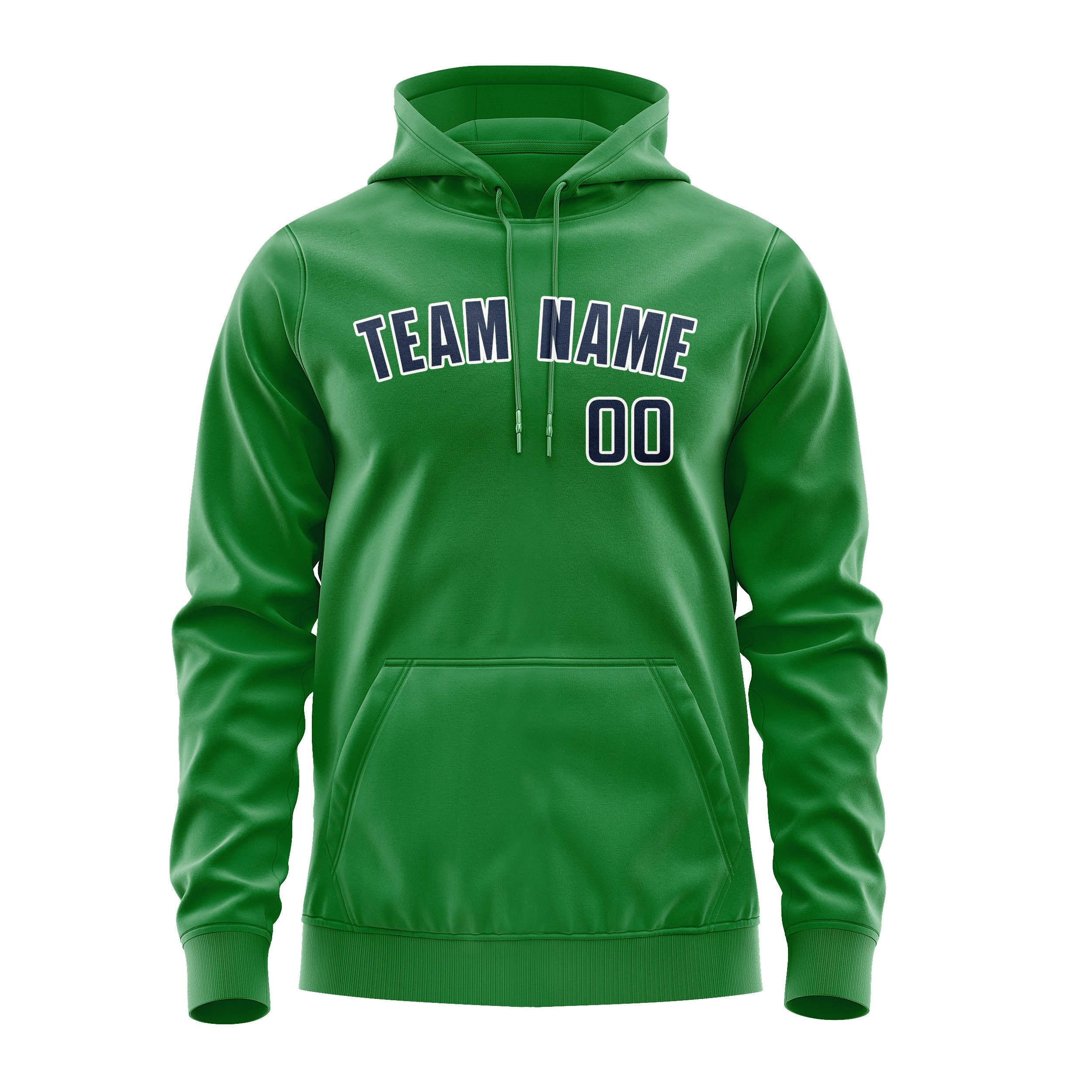Sweat à capuche personnalisé vert émeraude et bleu 