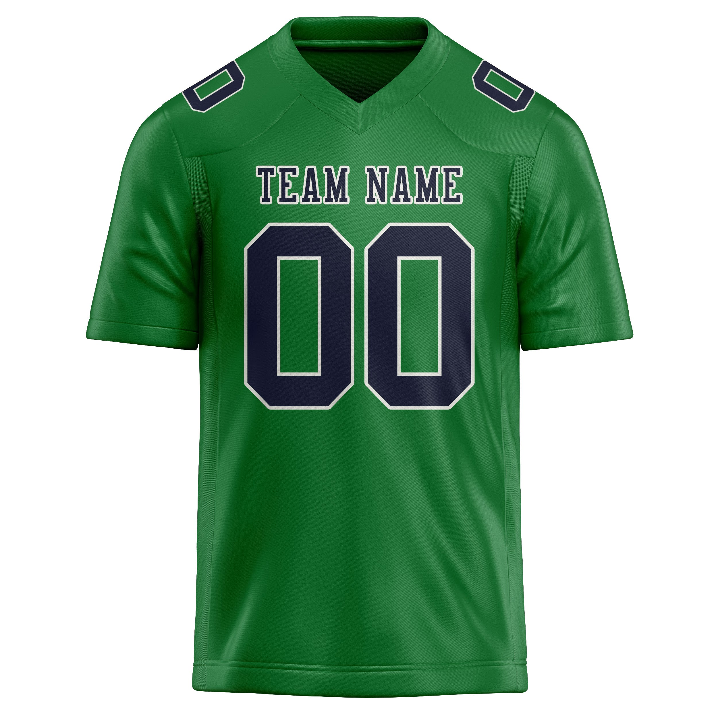 Maillot de football personnalisé vert émeraude et marine