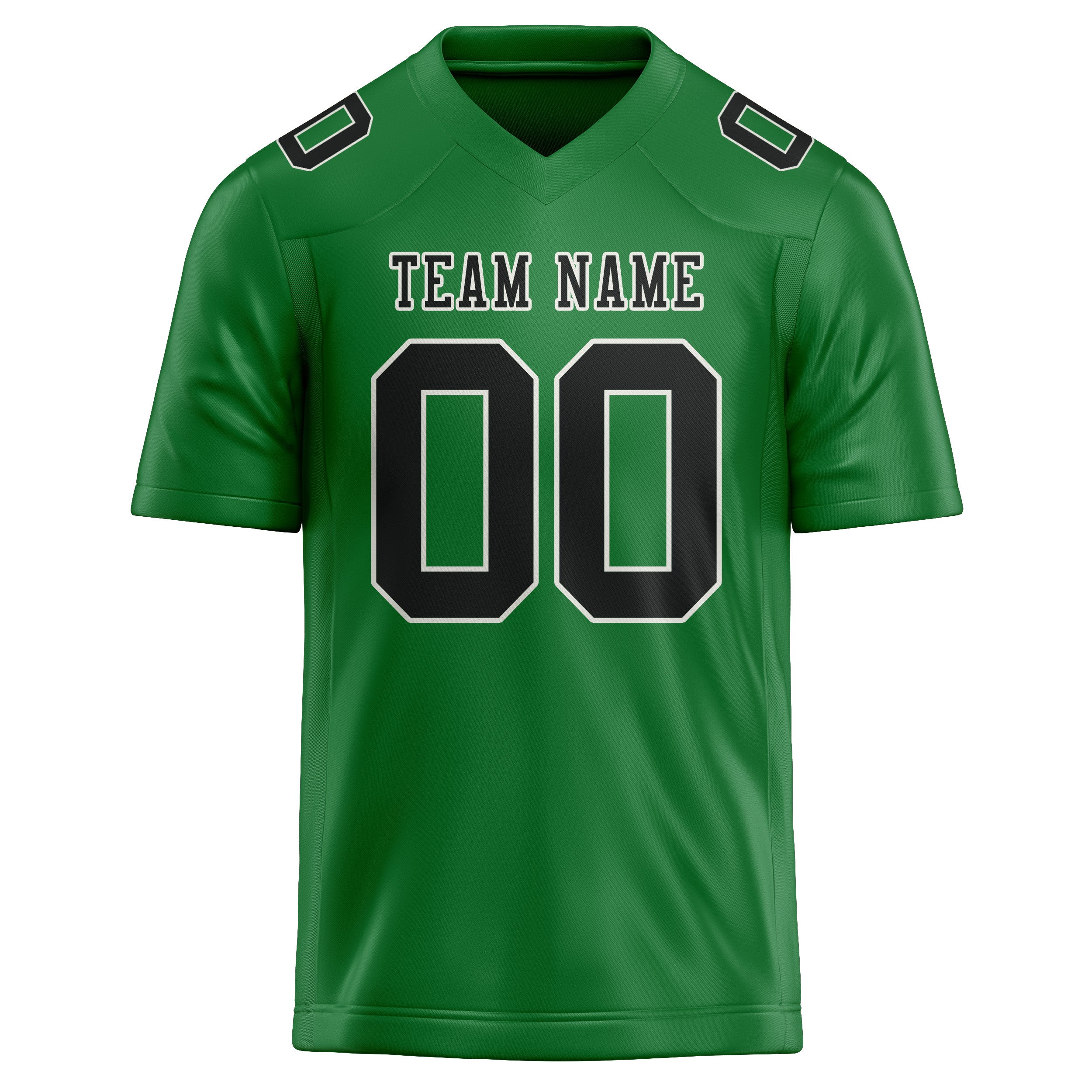 Maillot de football personnalisé vert émeraude et noir