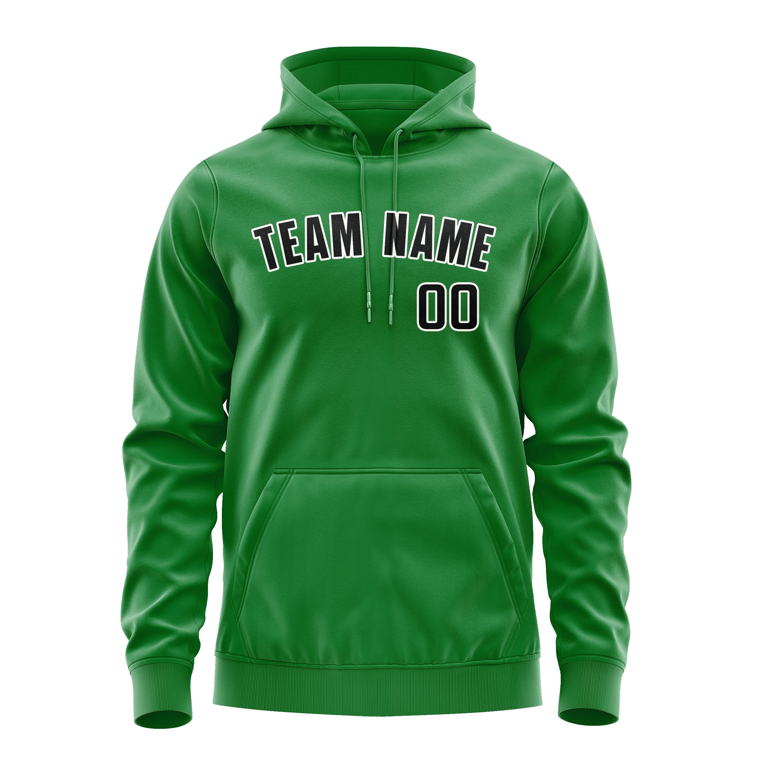 Sweat à capuche personnalisé vert émeraude et noir 