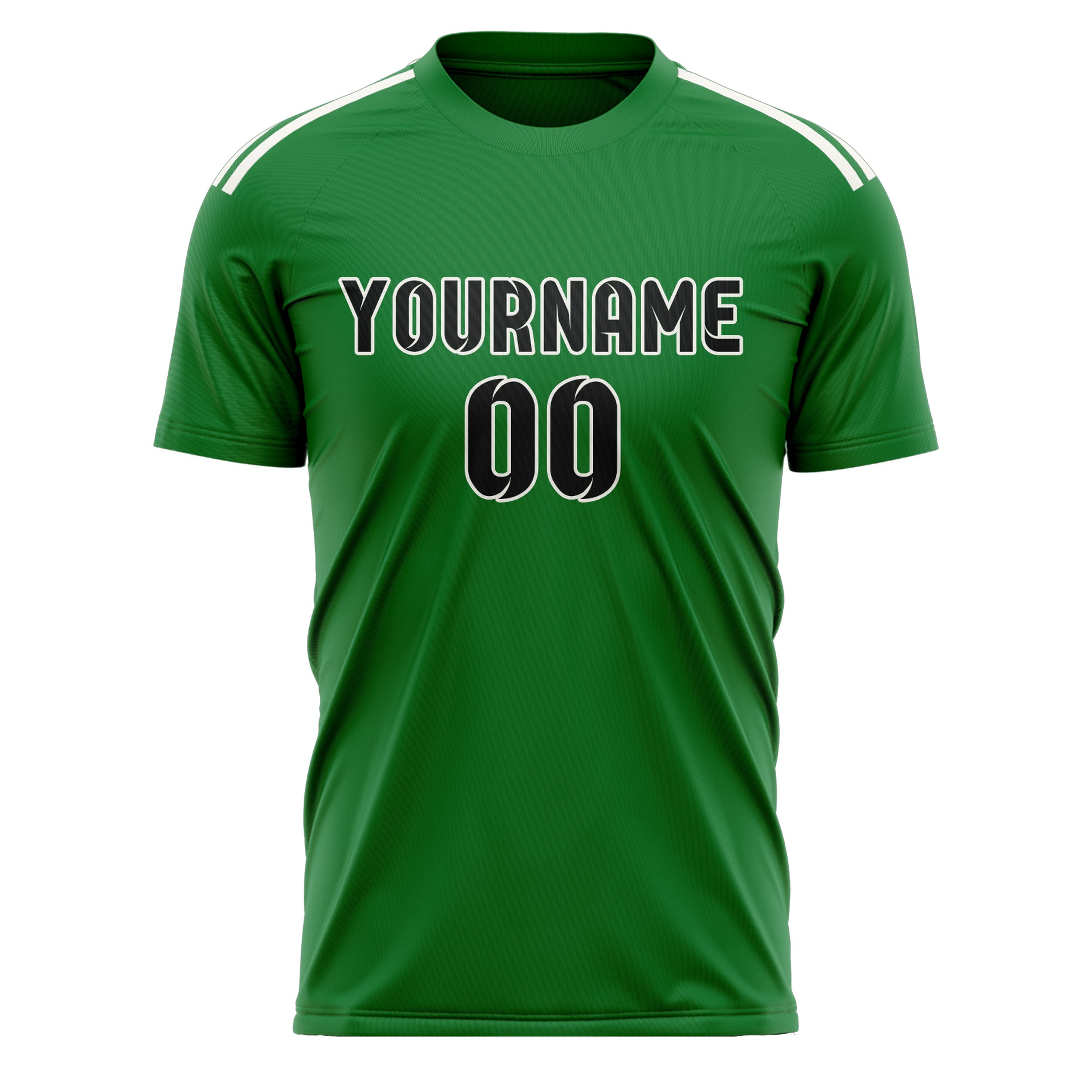 Maillot de football personnalisé vert émeraude et noir