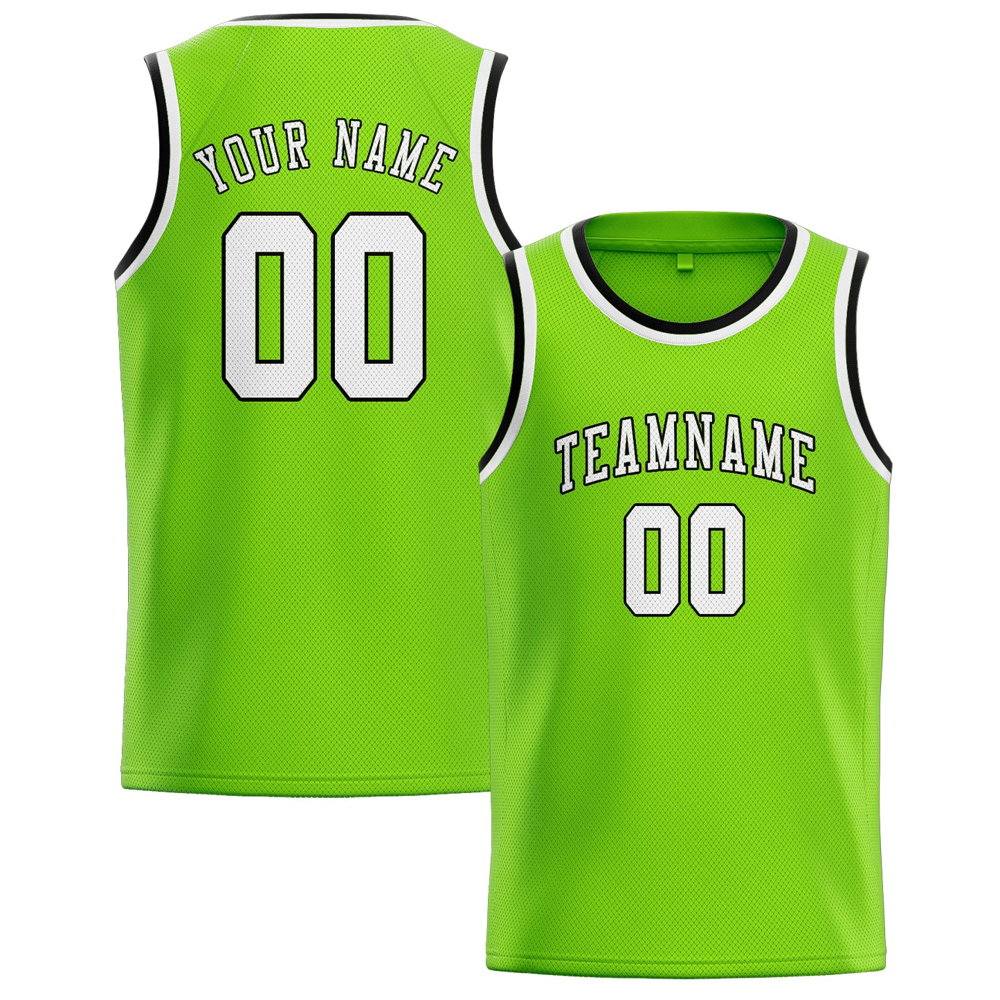 Maillot de basketball personnalisé vert émeraude et blanc