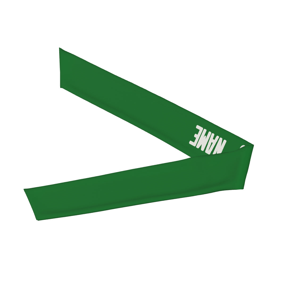 Bandeau personnalisé vert émeraude et blanc