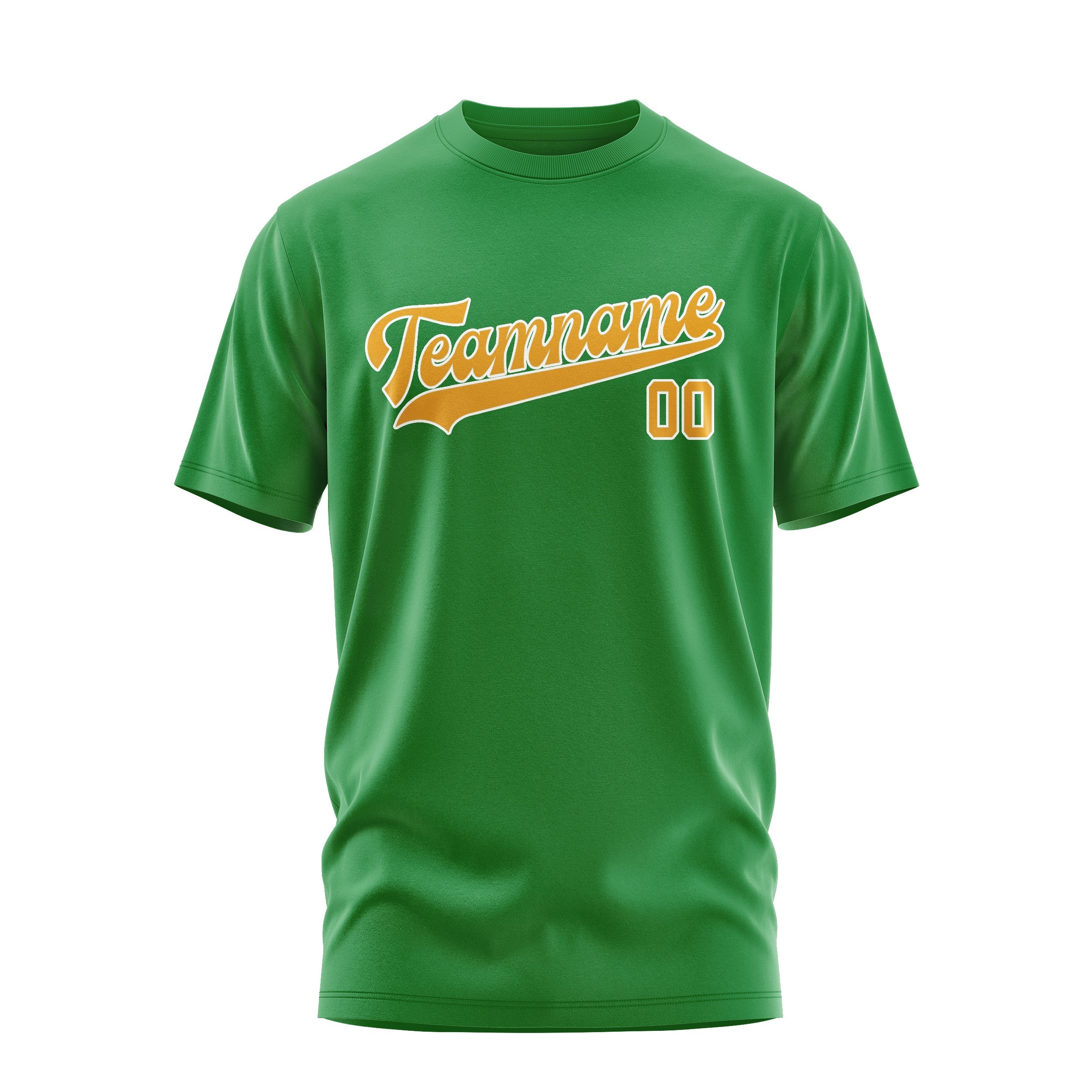T-shirt personnalisé vert émeraude et jaune