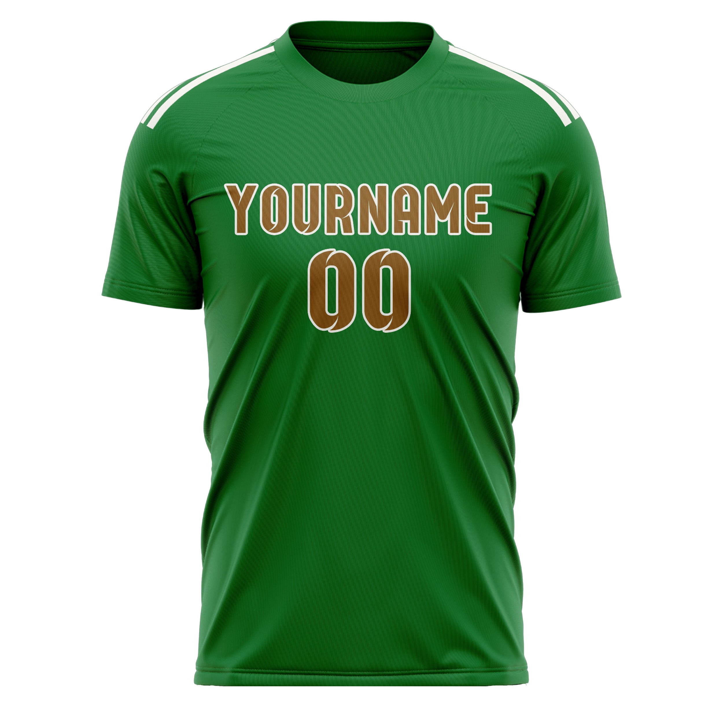 Maillot de football personnalisé vert émeraude et kaki