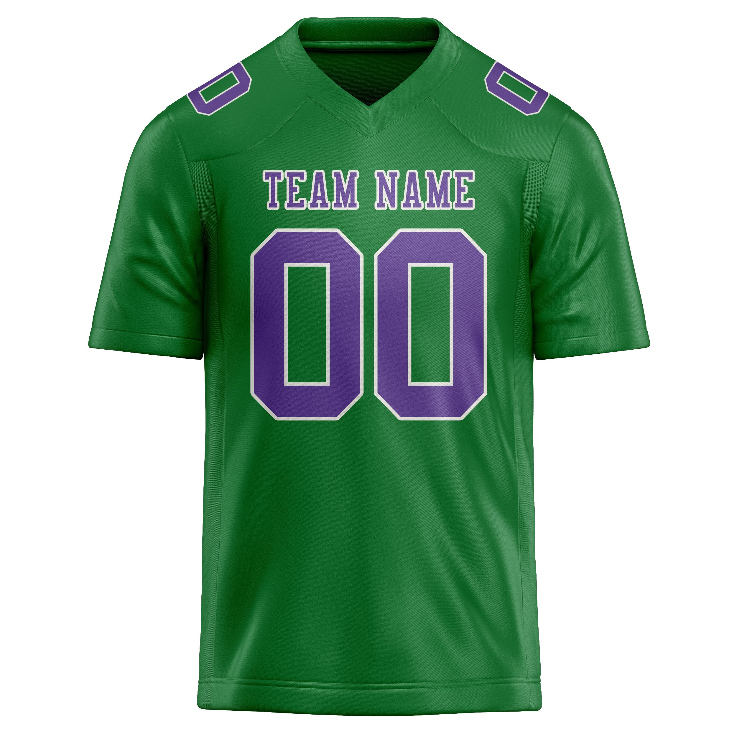 Maillot de football personnalisé vert émeraude et violet clair
