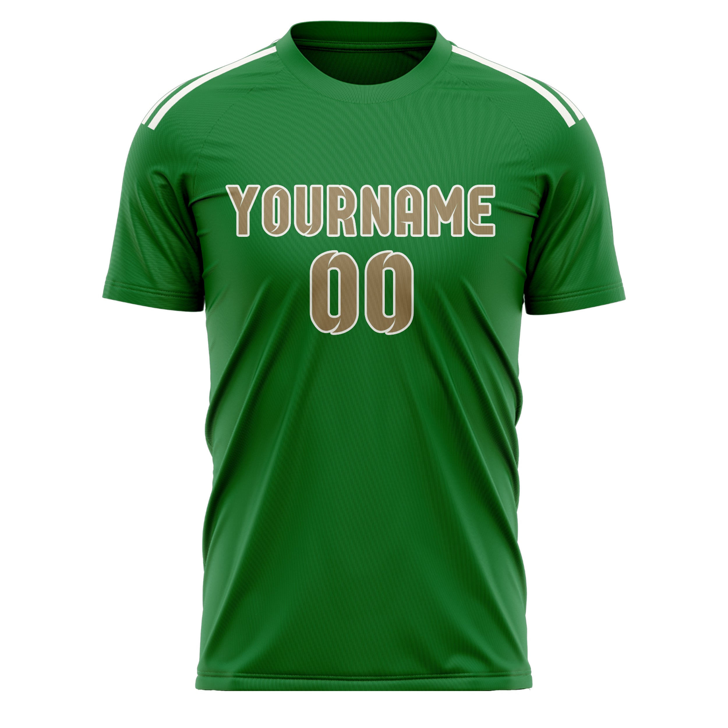 Maillot de football personnalisé vert émeraude kaki clair