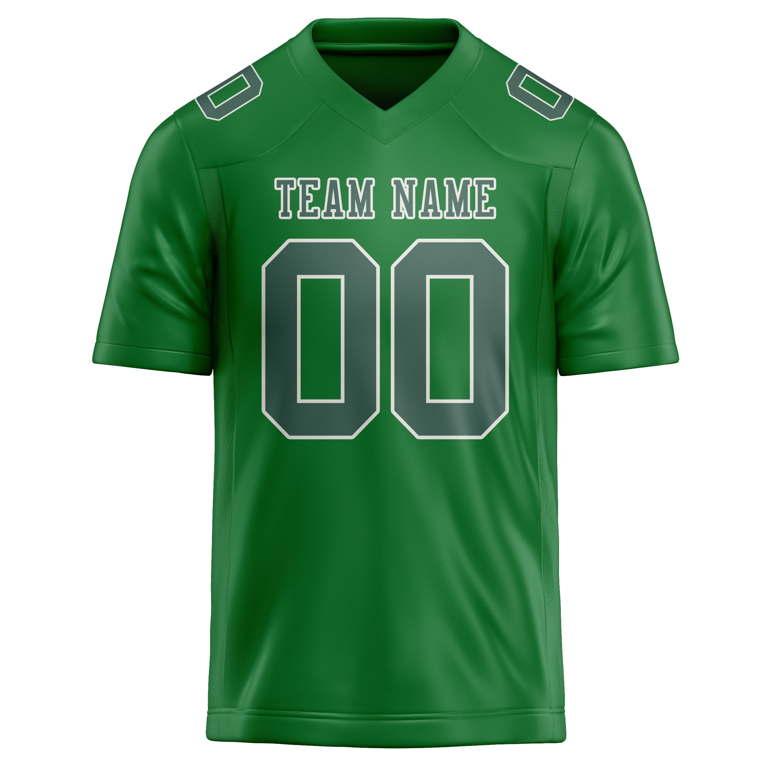 Maillot de football personnalisé vert émeraude, bleu et vert
