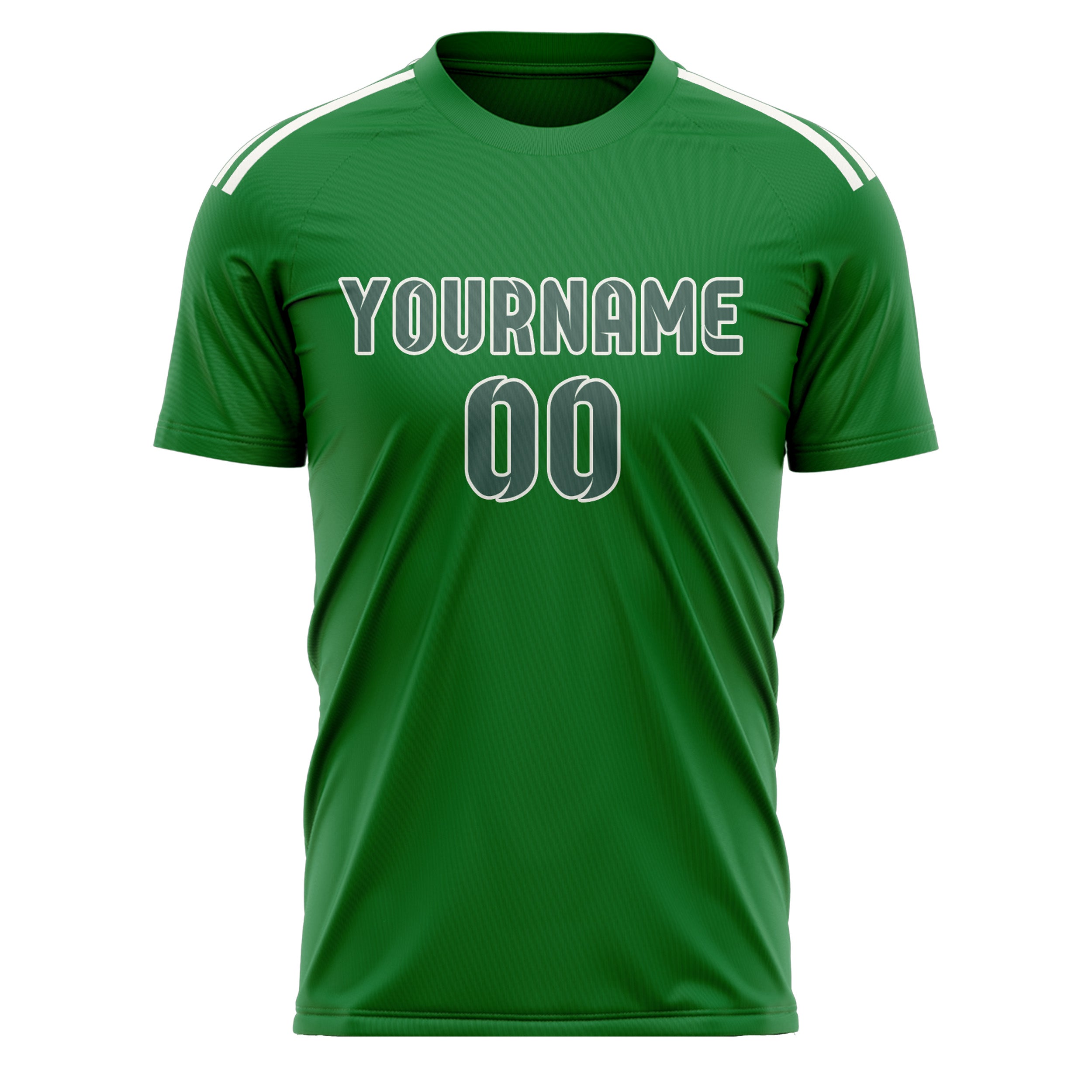 Maillot de football personnalisé vert émeraude, bleu et vert