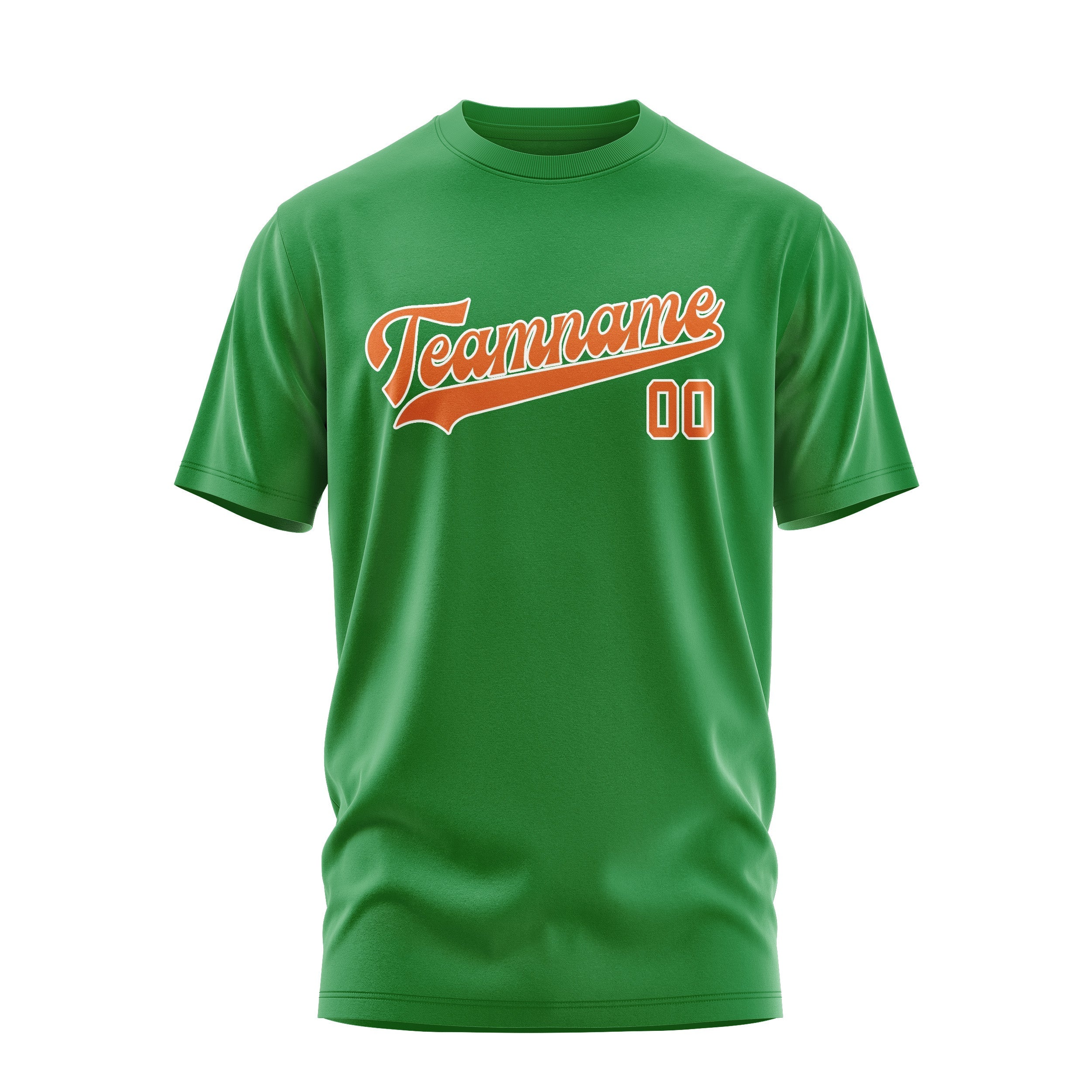 T-shirt personnalisé vert émeraude et orange