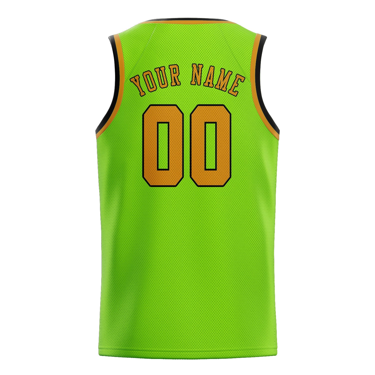 Maillot de basketball personnalisé vert émeraude et jaune