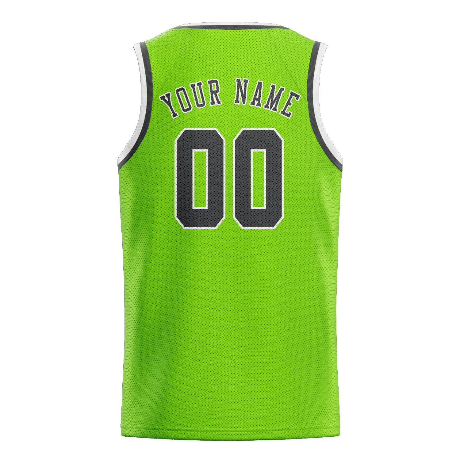 Maillot de basketball personnalisé vert émeraude et gris foncé