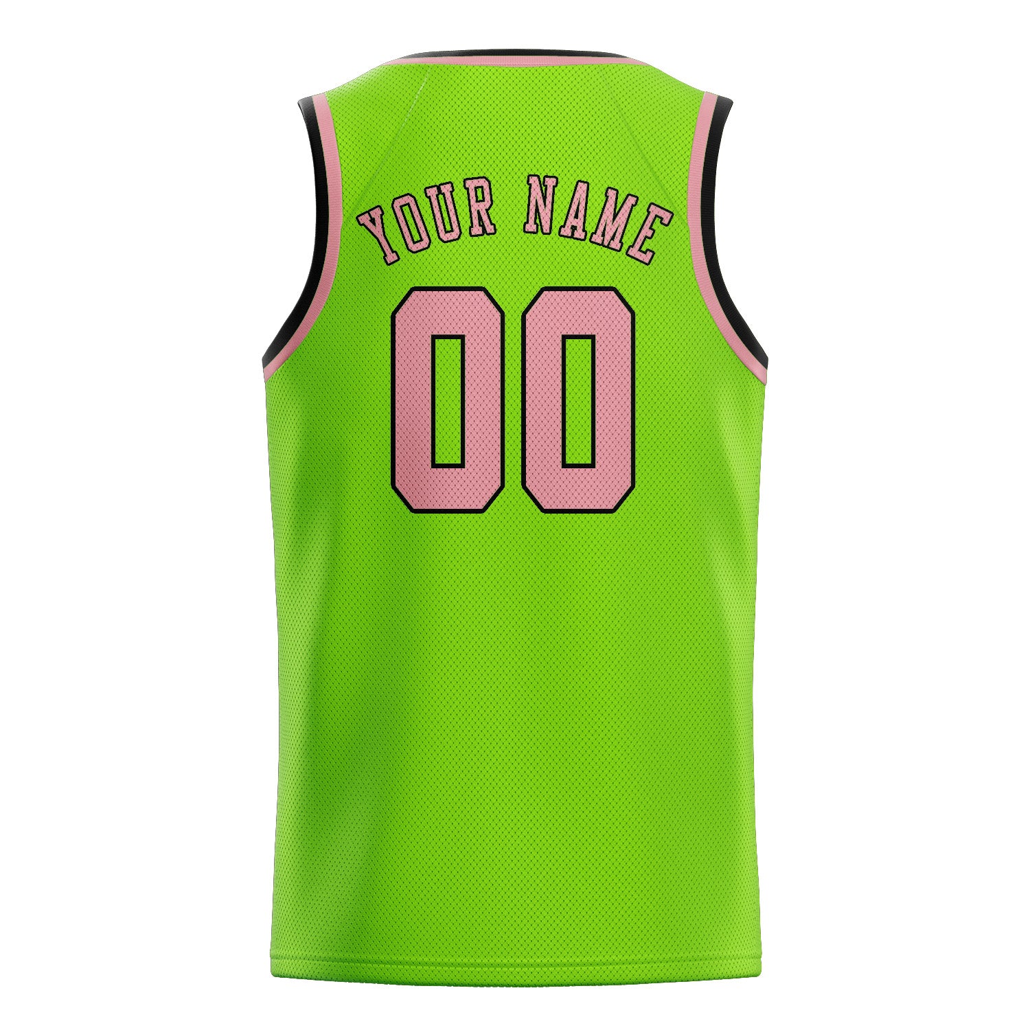 Maillot de basketball personnalisé vert émeraude et rose clair