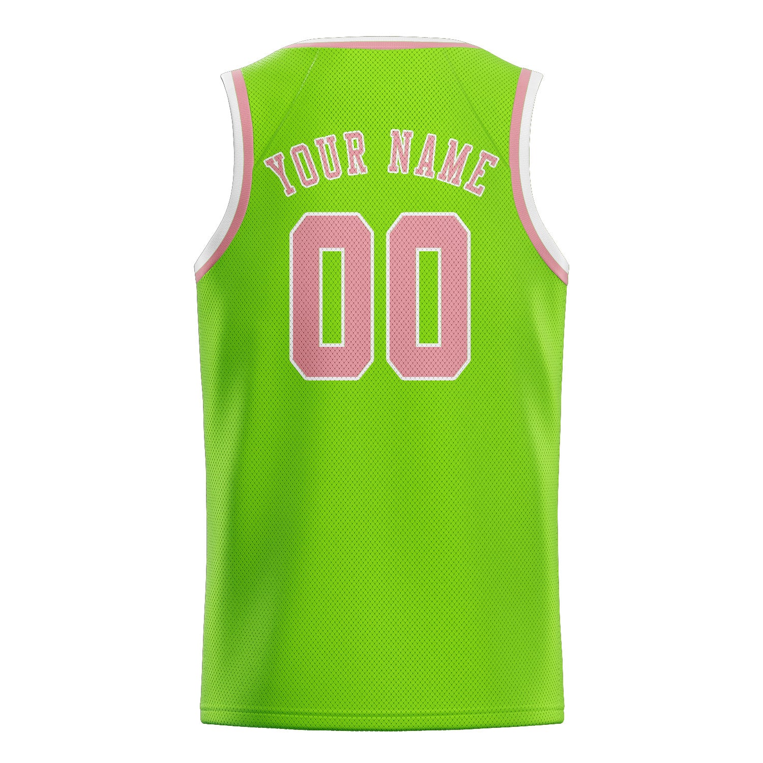 Maillot de basketball personnalisé vert émeraude et rose clair