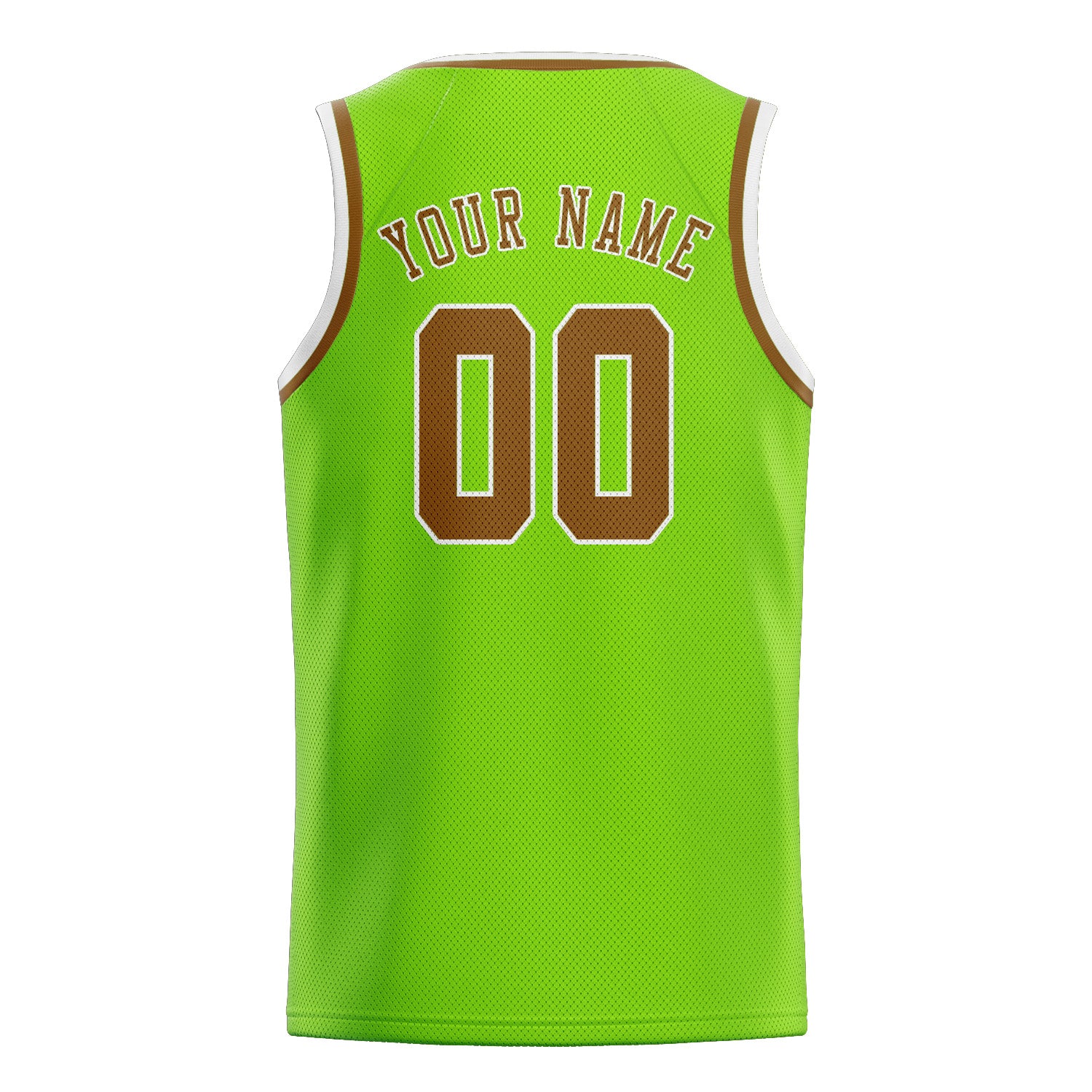 Maillot de basketball kaki vert émeraude personnalisé