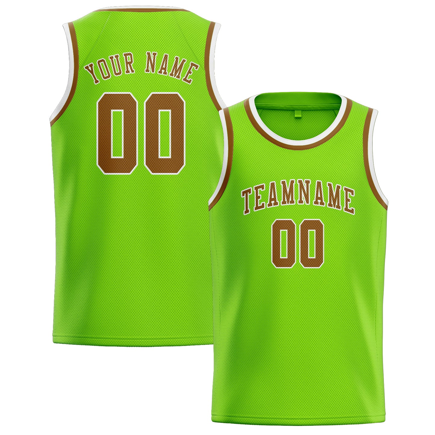 Maillot de basketball kaki vert émeraude personnalisé