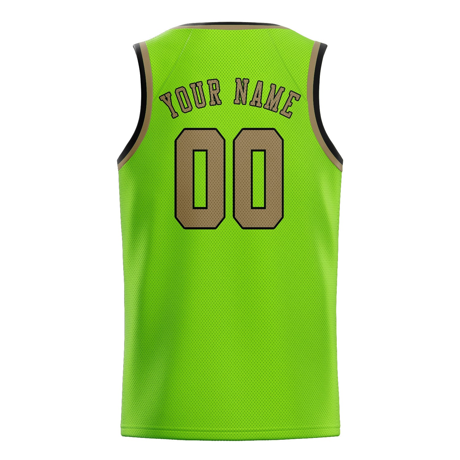 Maillot de basketball personnalisé vert émeraude kaki clair