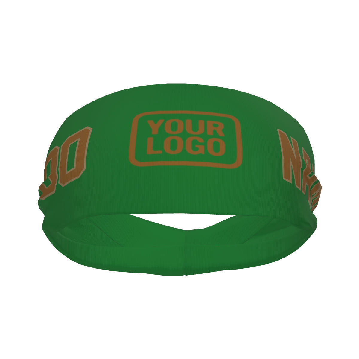 Bandeau de sport kaki vert émeraude personnalisé