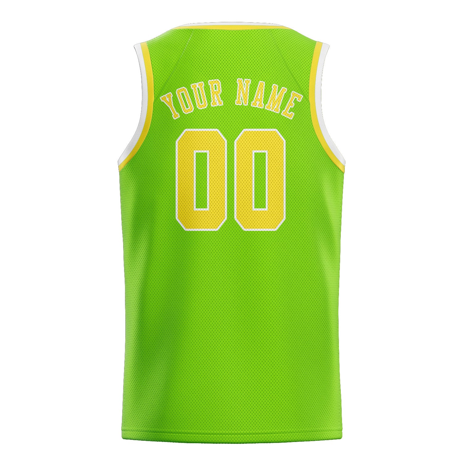 Maillot de basketball personnalisé vert émeraude et jaune clair