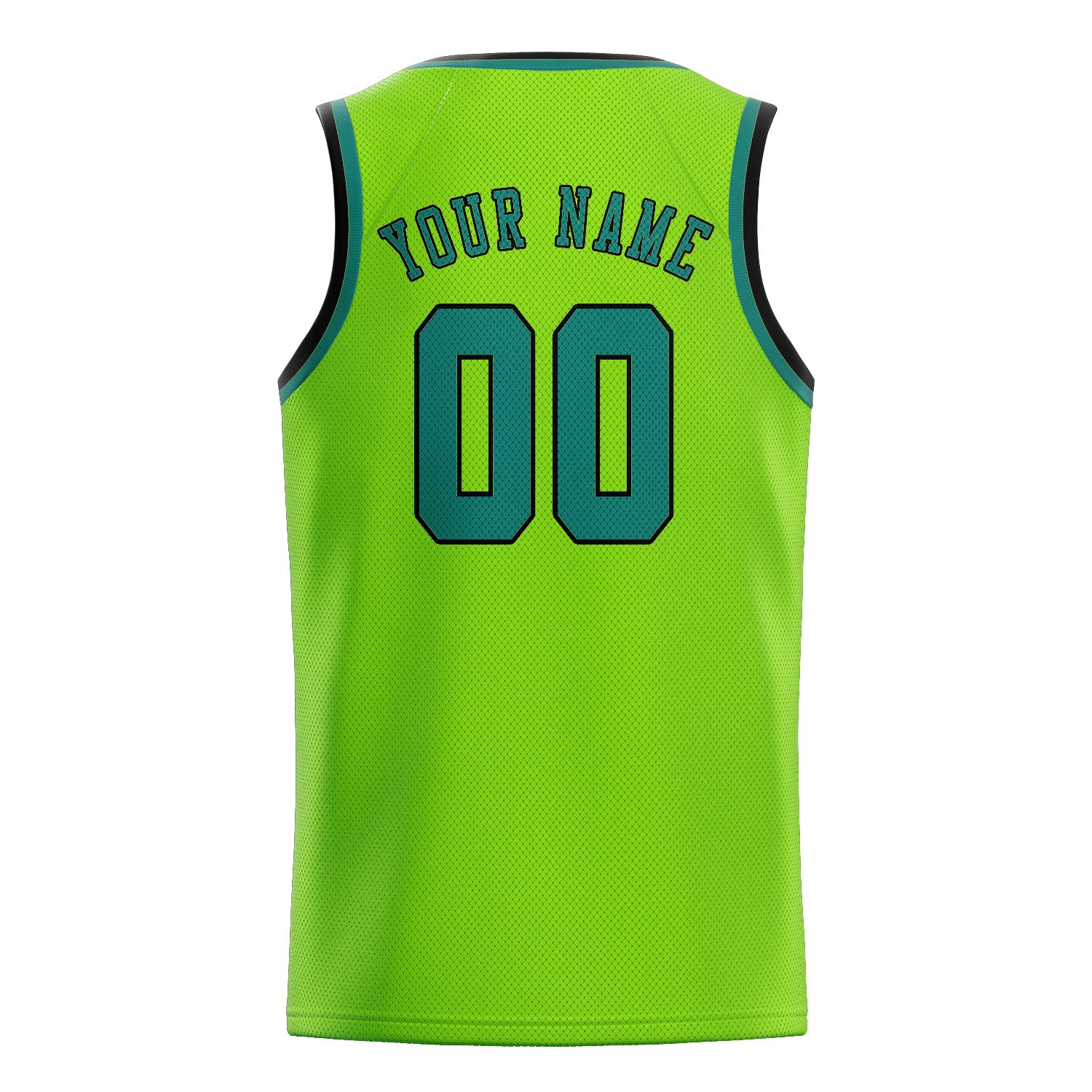 Maillot de basketball personnalisé vert émeraude, bleu et vert