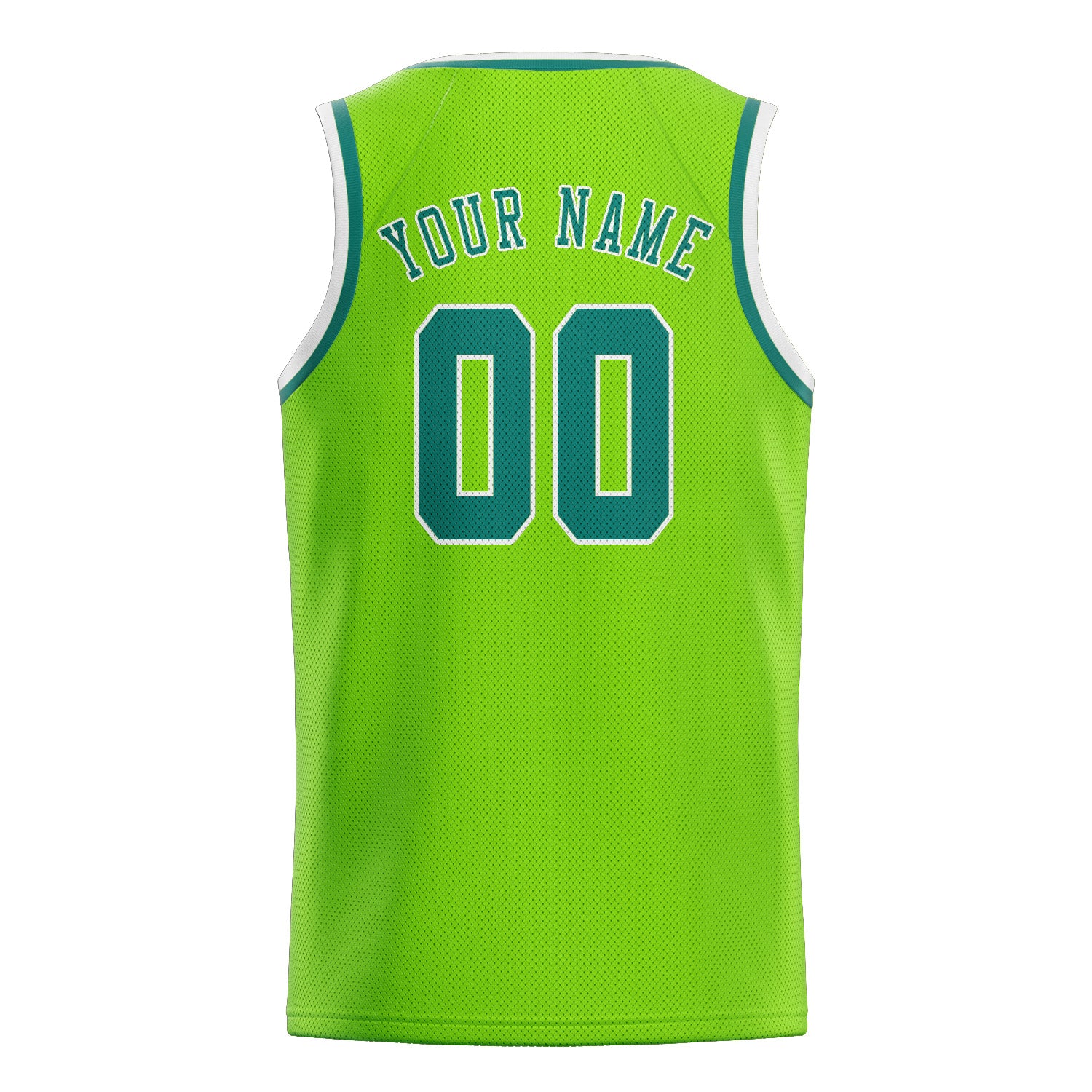 Maillot de basketball personnalisé vert émeraude, bleu et vert