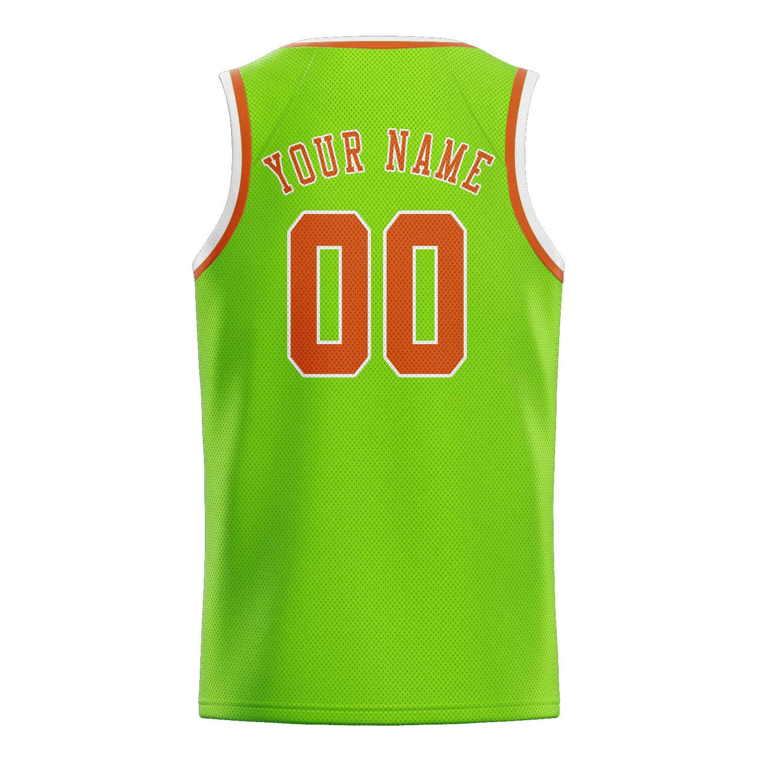 Maillot de basketball personnalisé vert émeraude et orange
