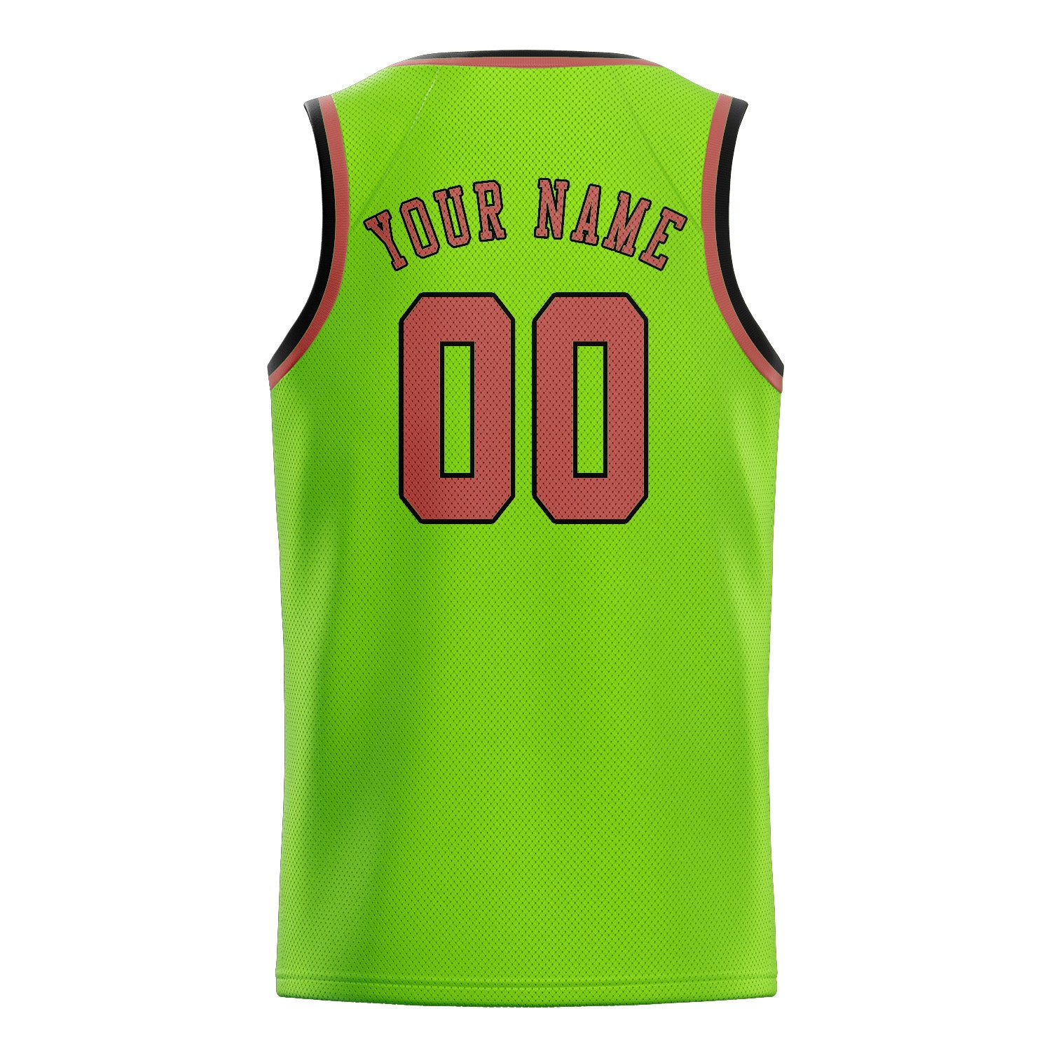 Maillot de basketball personnalisé vert émeraude et rose cuivrée