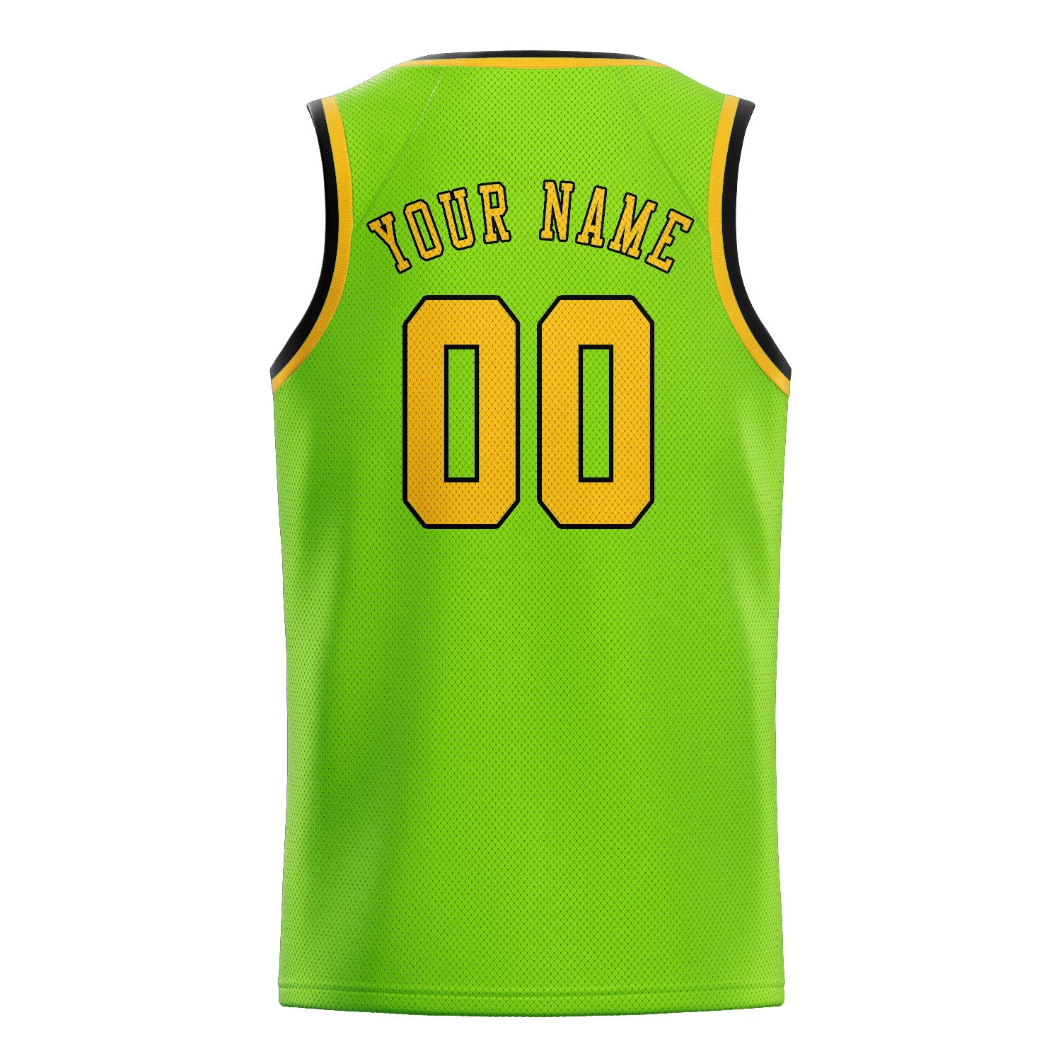 Maillot de basketball personnalisé vert émeraude et or