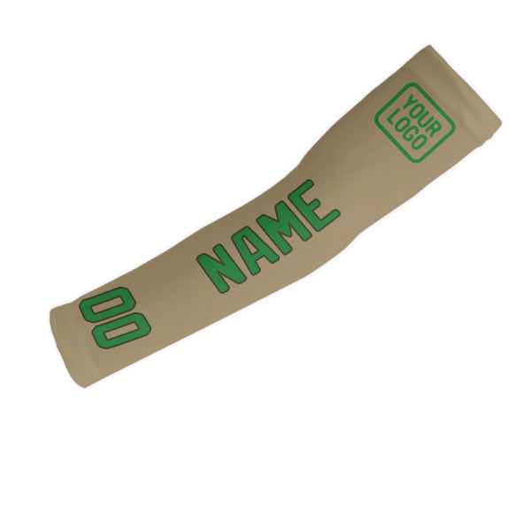 Manchon personnalisé kaki clair et vert émeraude