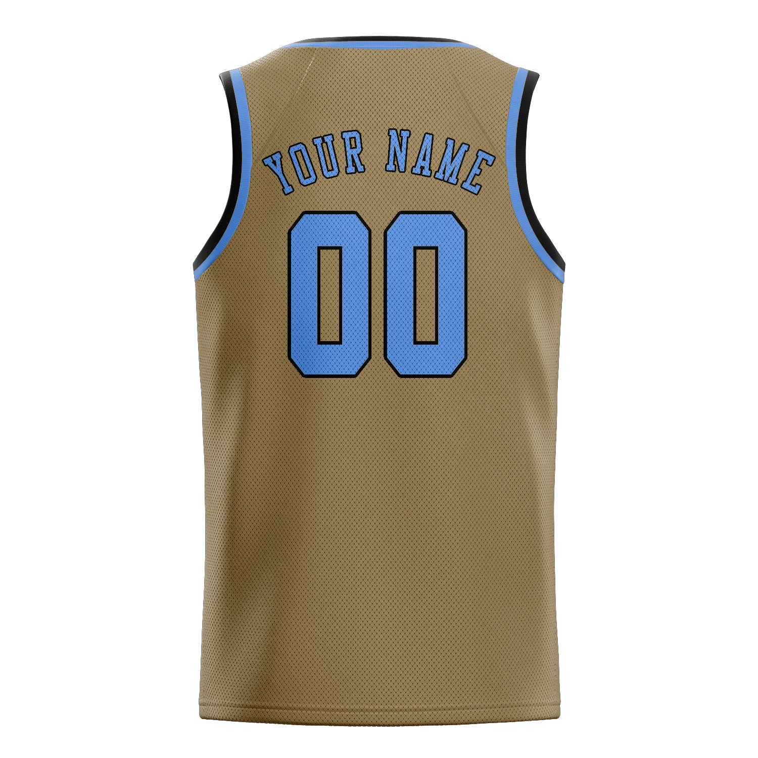 Maillot de basketball personnalisé kaki clair et bleu clair