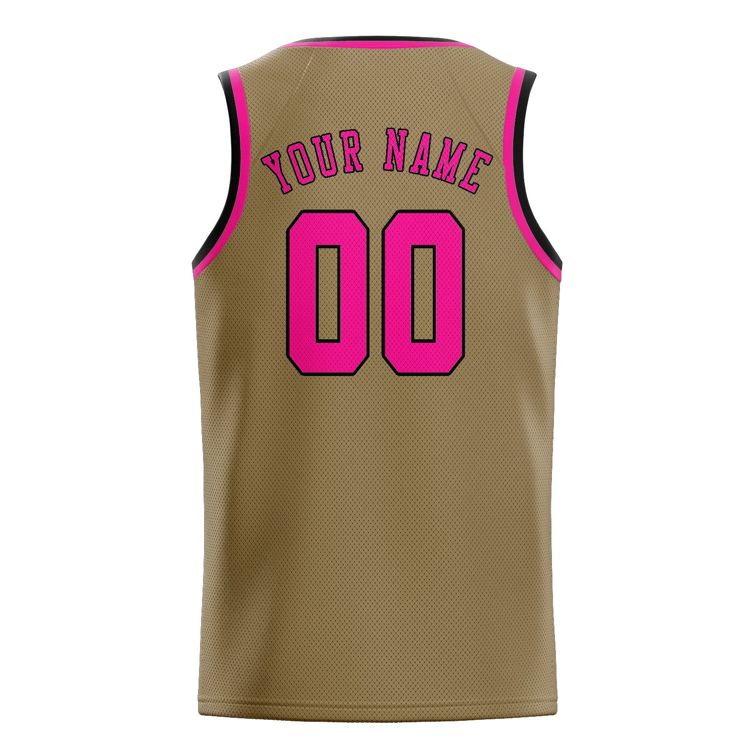 Maillot de basketball personnalisé kaki clair et rose